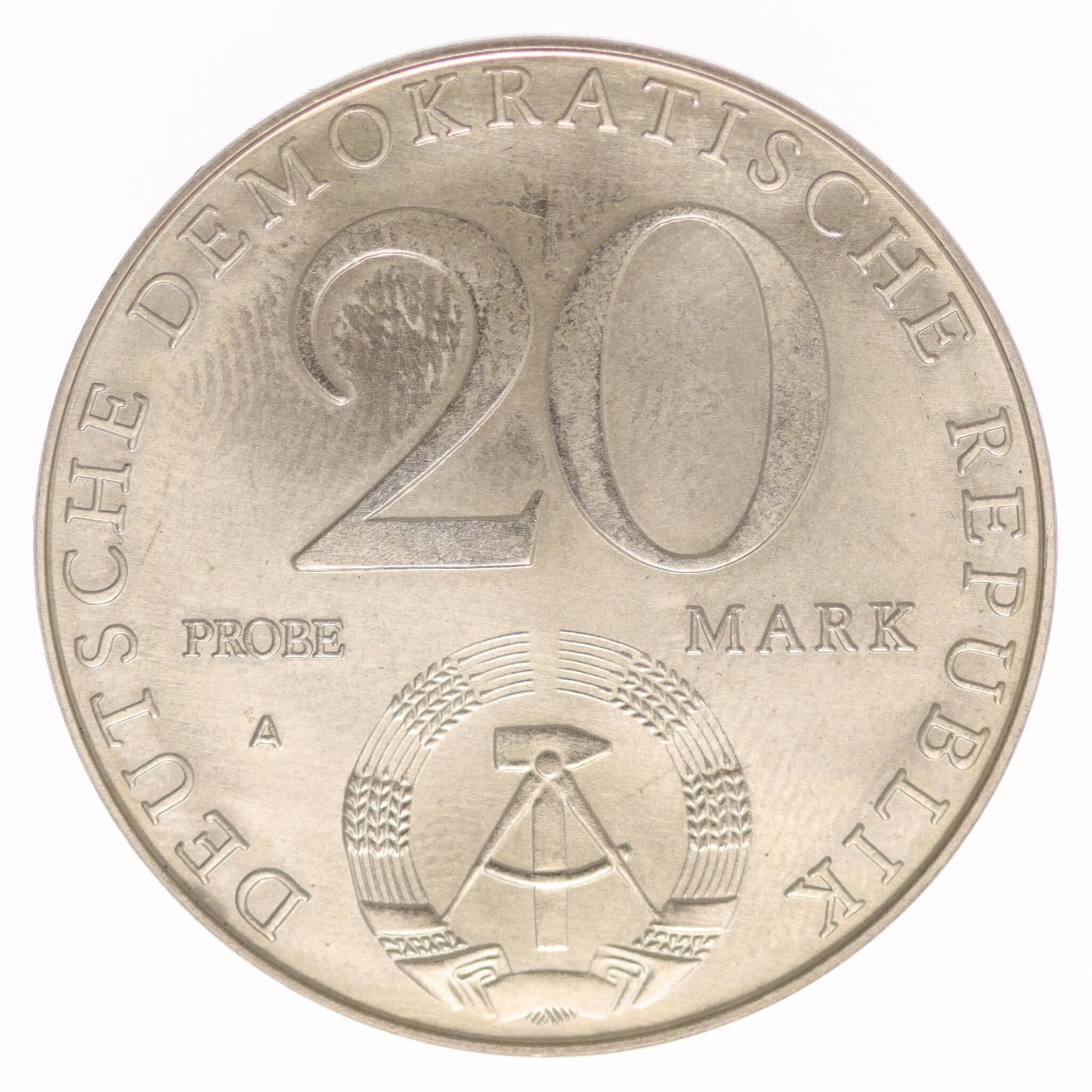 ddr-deutsche-silbermuenzen - DDR 20 Mark 1979 Probe