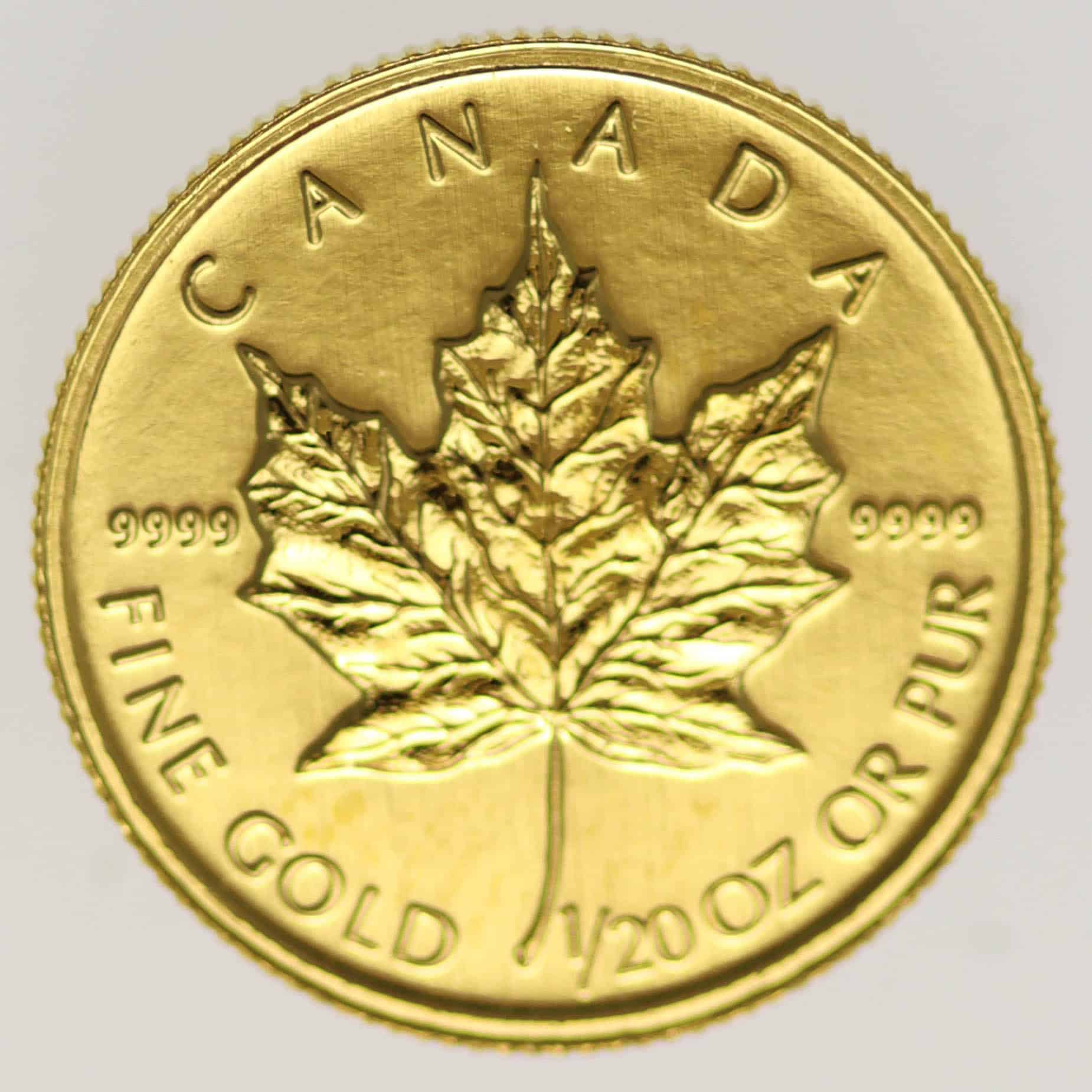 kanada - Kanada 1 Dollar 1996 Maple Leaf 1/20 OZ