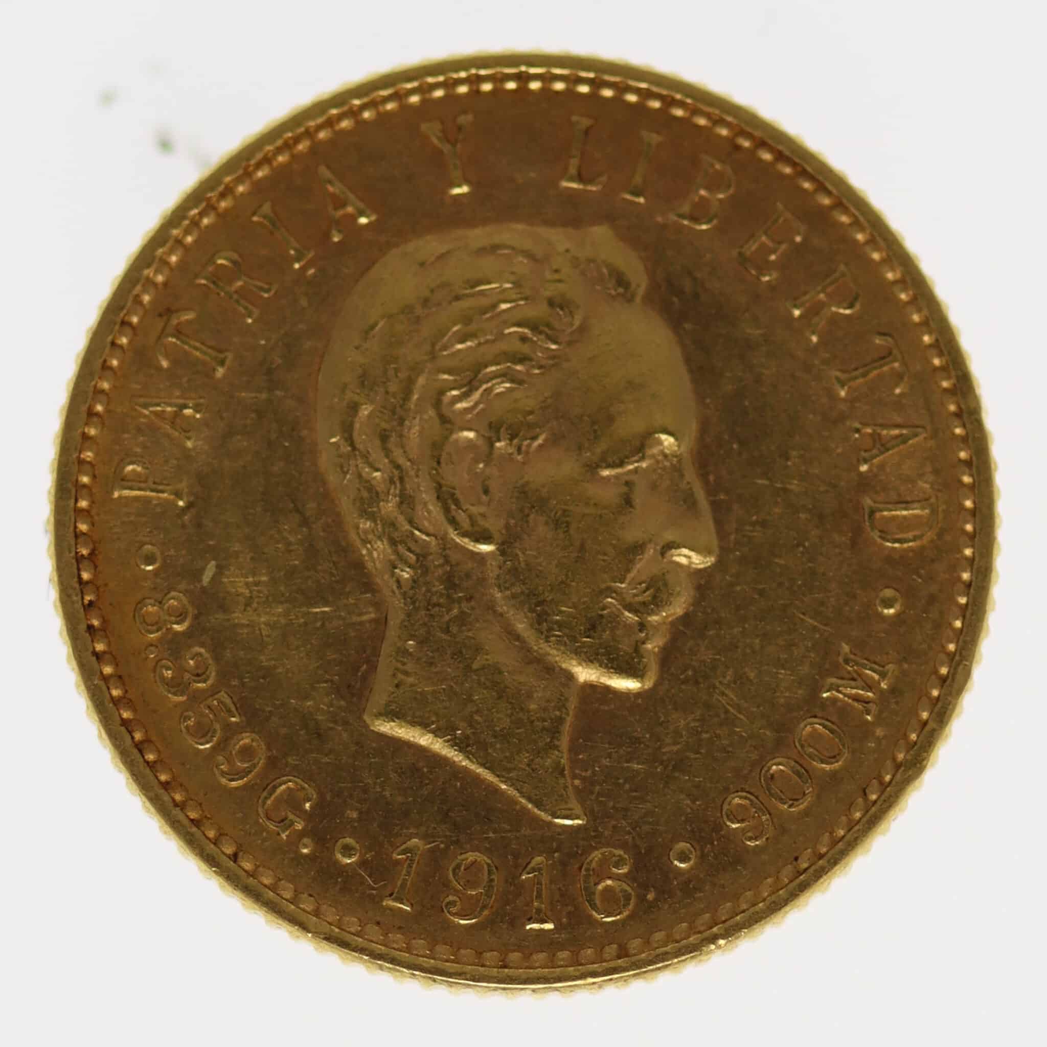 kuba - Kuba 5 Pesos 1916