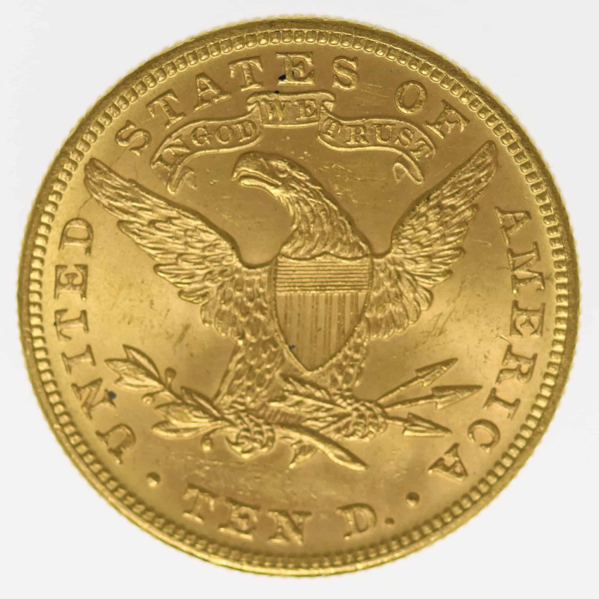 usa - USA 10 Dollars 1893 Liberty / Kopf