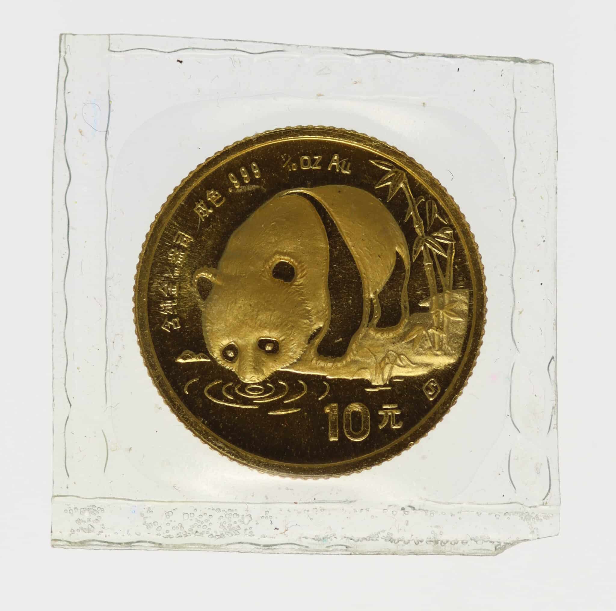 china - China Panda 10 Yuan 1987 1/10 Unze