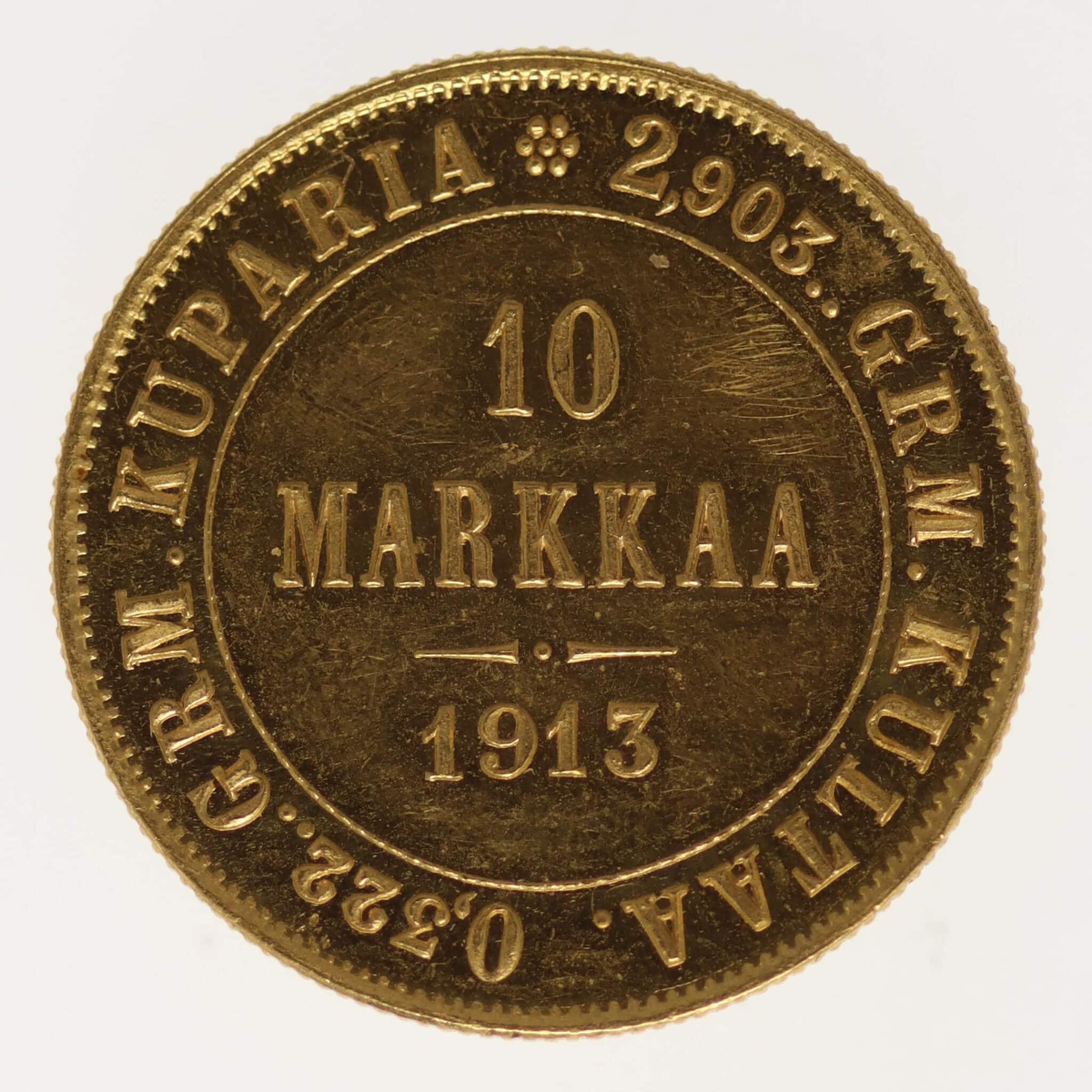 finnland - Finnland Nikolaus II. 10 Markkaa 1913