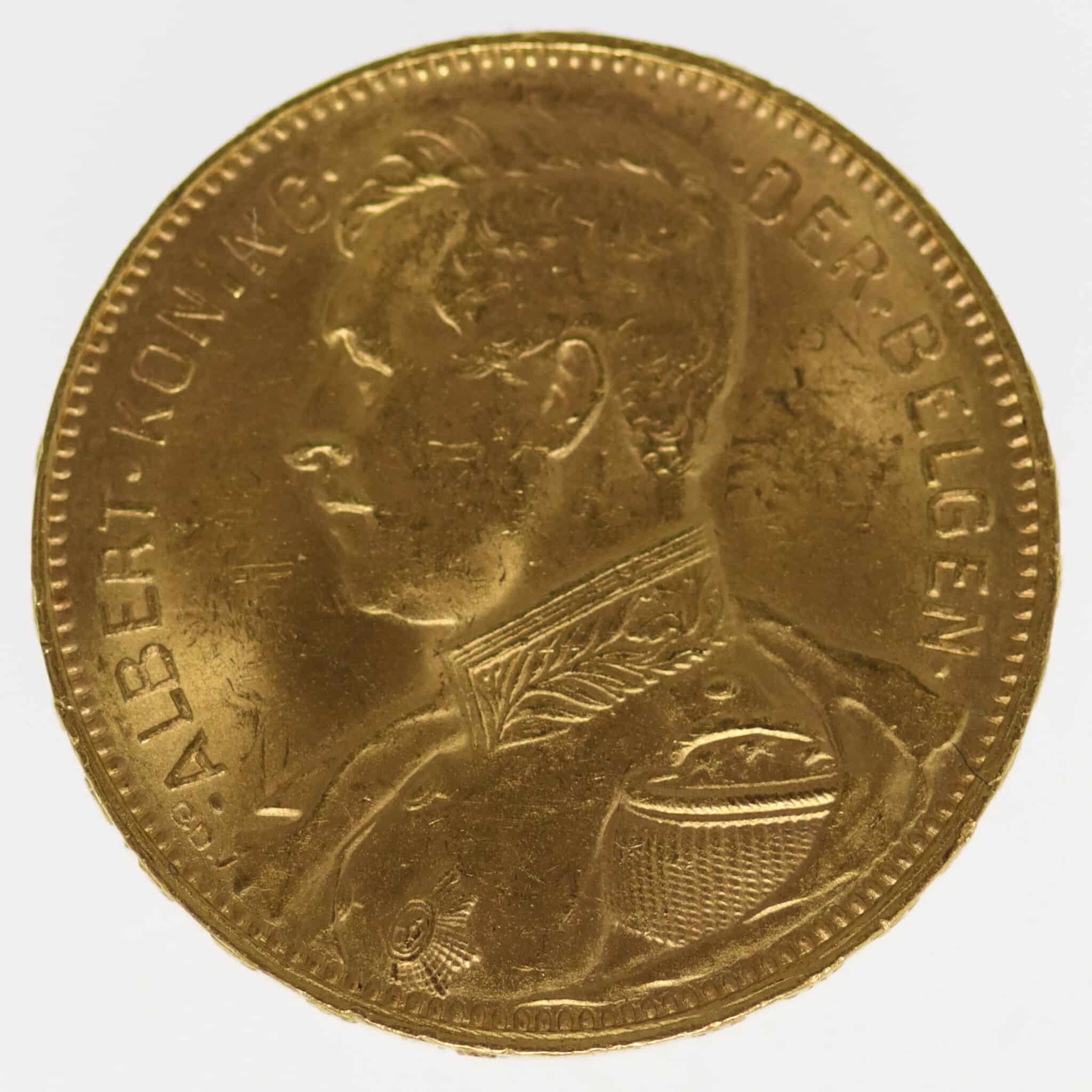 belgien - Belgien Albert 20 Francs 1914