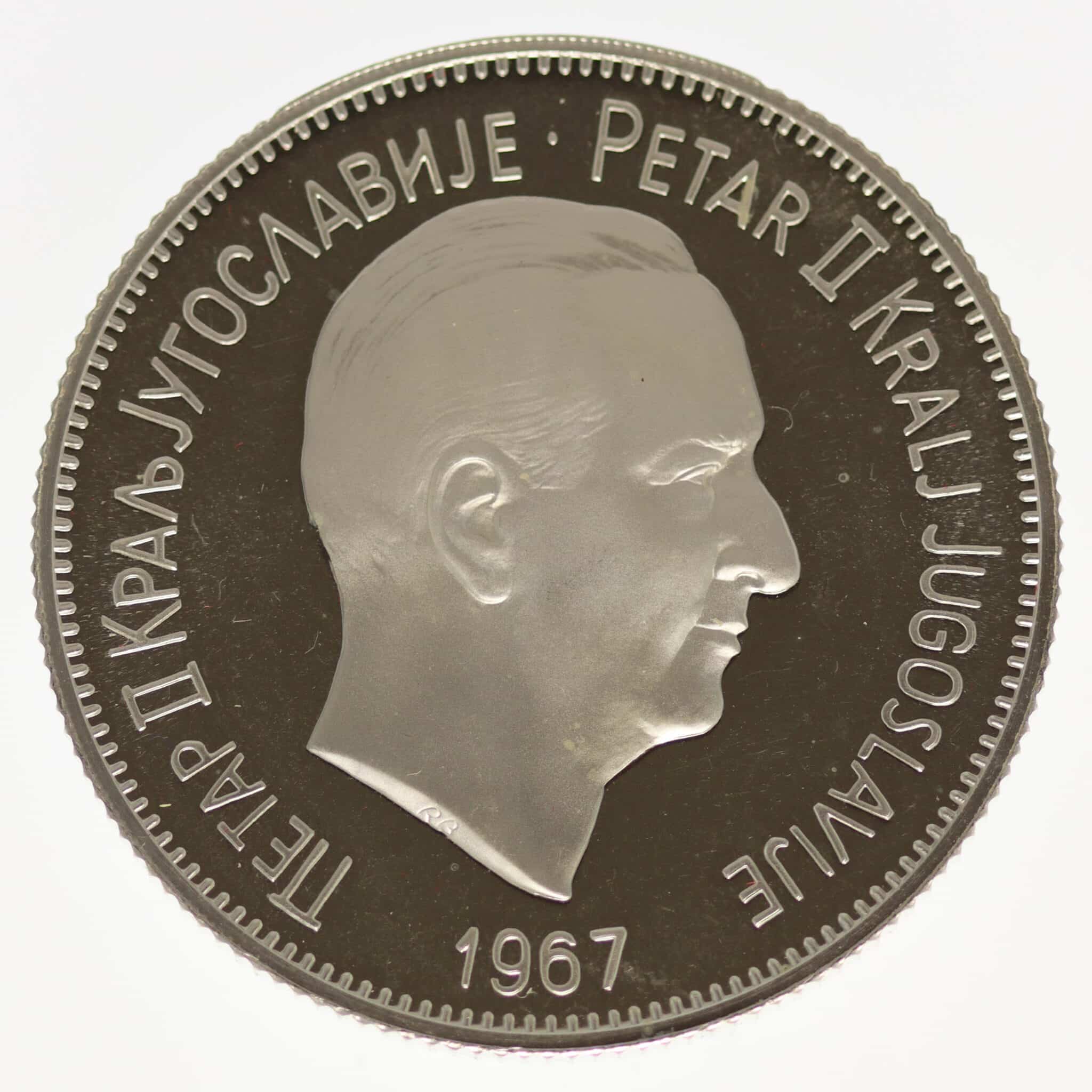 jugoslawien-silbermuenzen-uebriges-europa - Jugoslawien Silbermedaille 1967