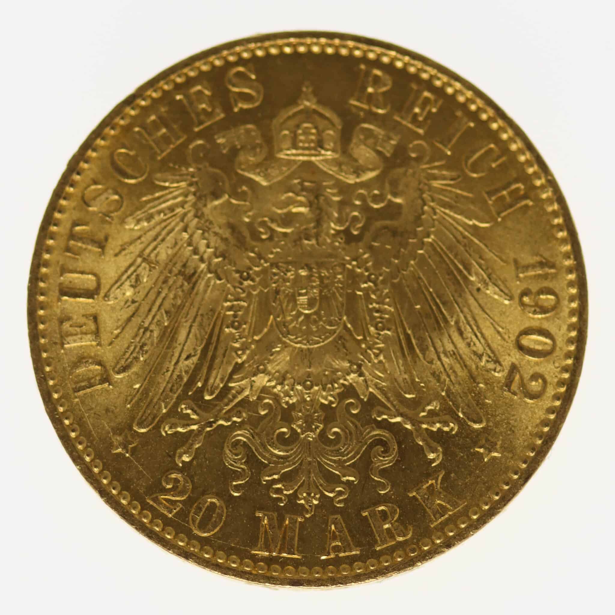 deutsches-kaiserreich-ab-1871 - Preussen Wilhelm II. 20 Mark 1902 A