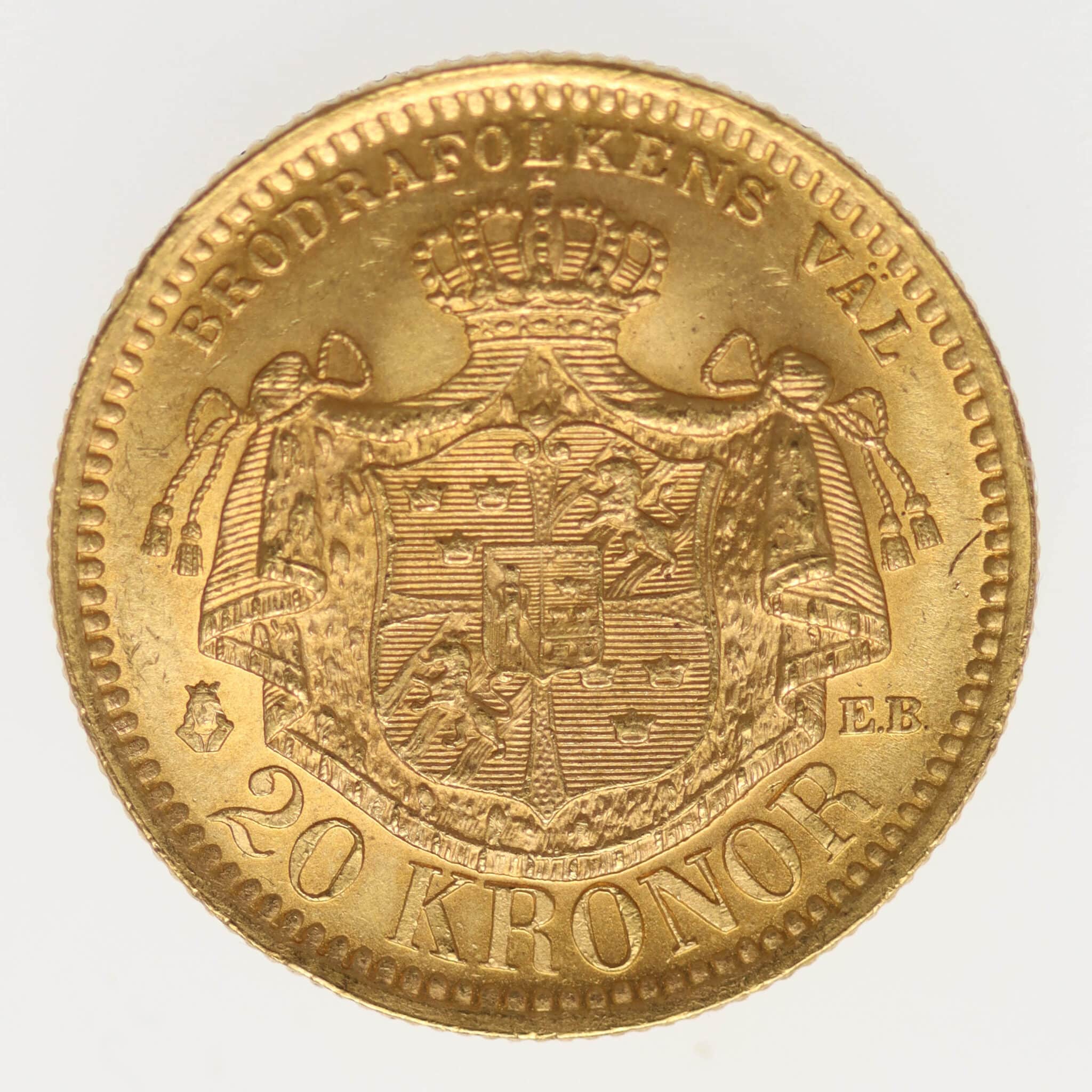 schweden - Schweden Oskar II. 20 Kronen 1880 EB