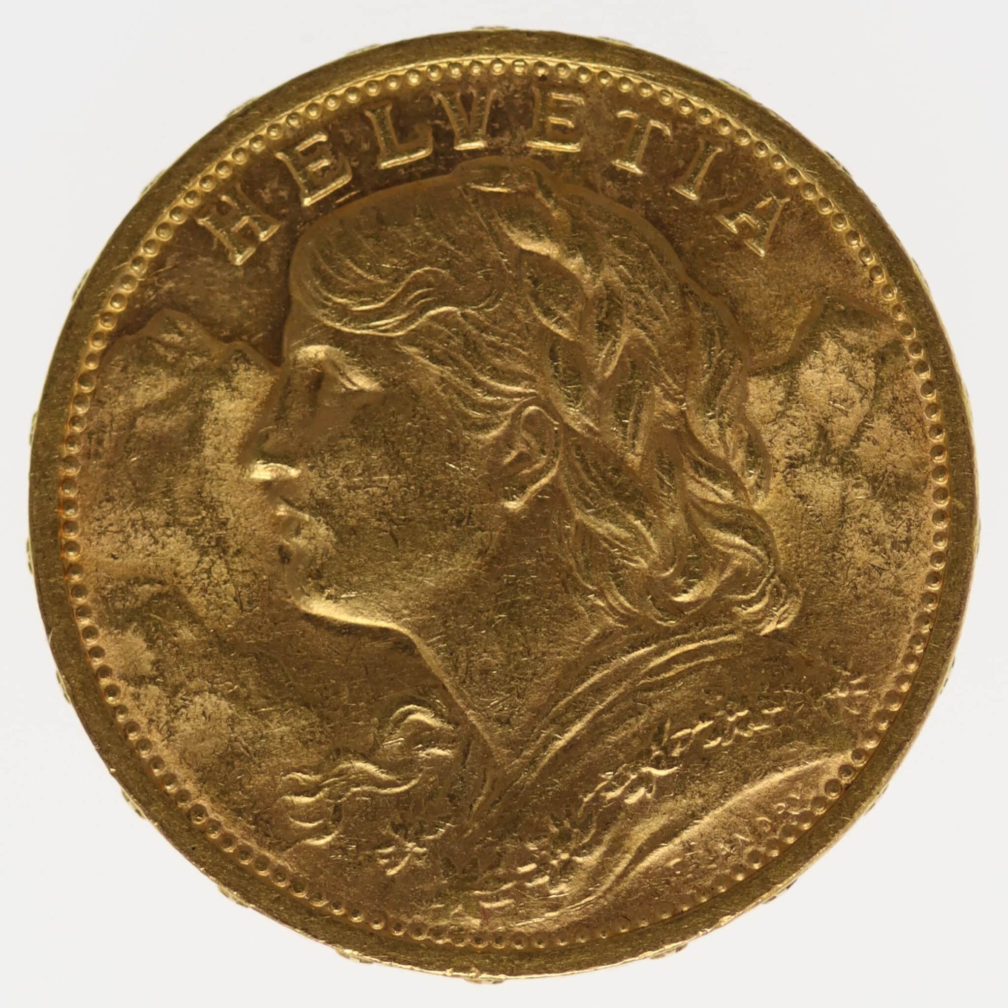 schweiz - Schweiz 20 Franken 1904 B Vreneli
