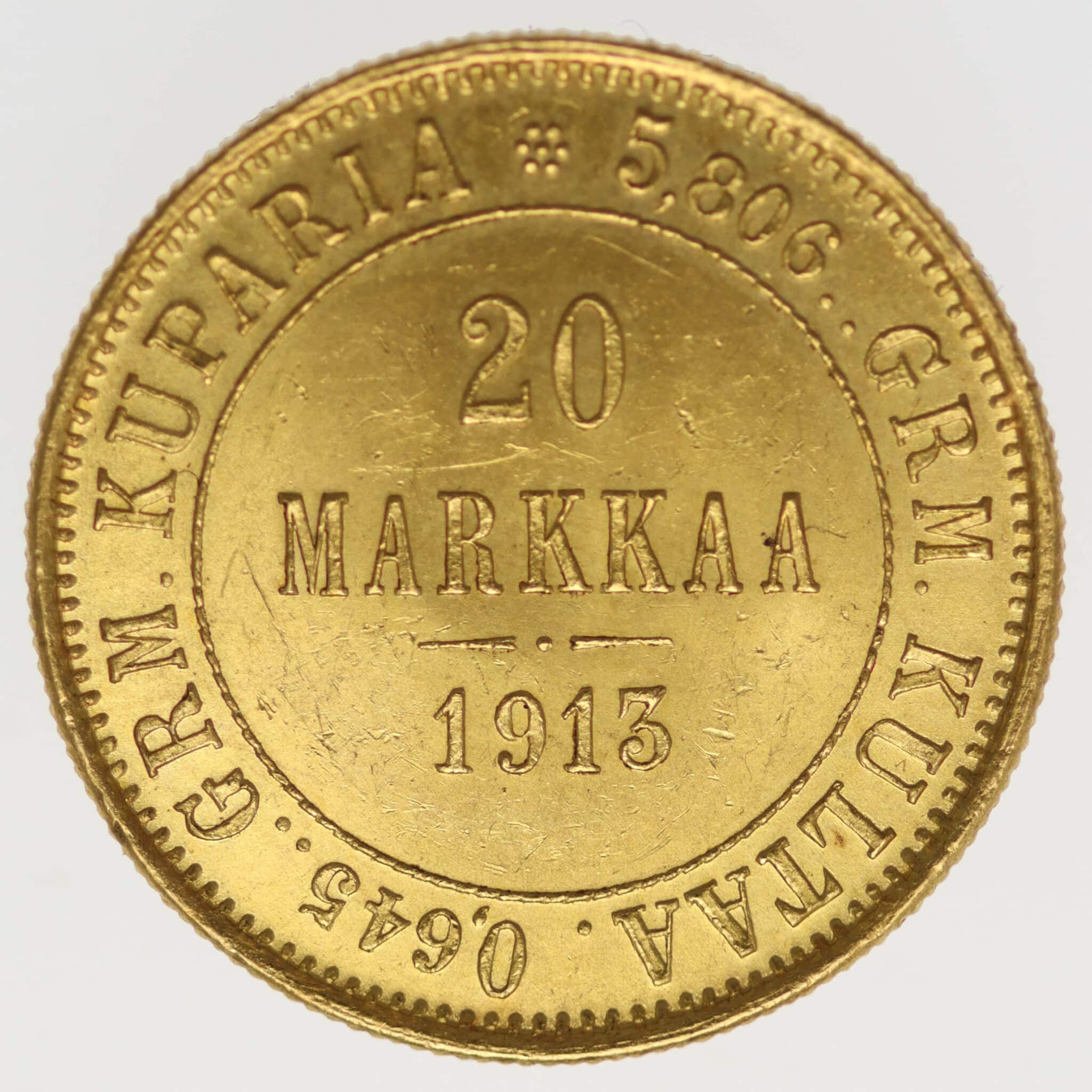 finnland - Finnland Nikolaus II. 20 Markkaa 1913