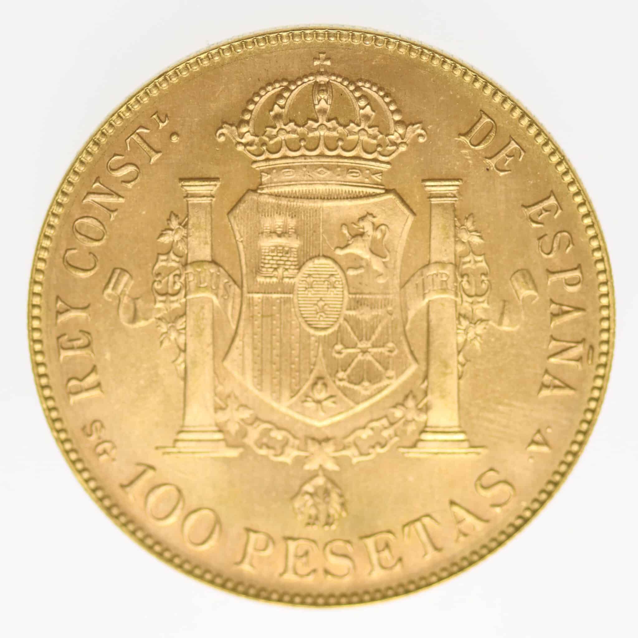 spanien - Spanien Alfonso XIII. 100 Pesetas 1897 / 19-61