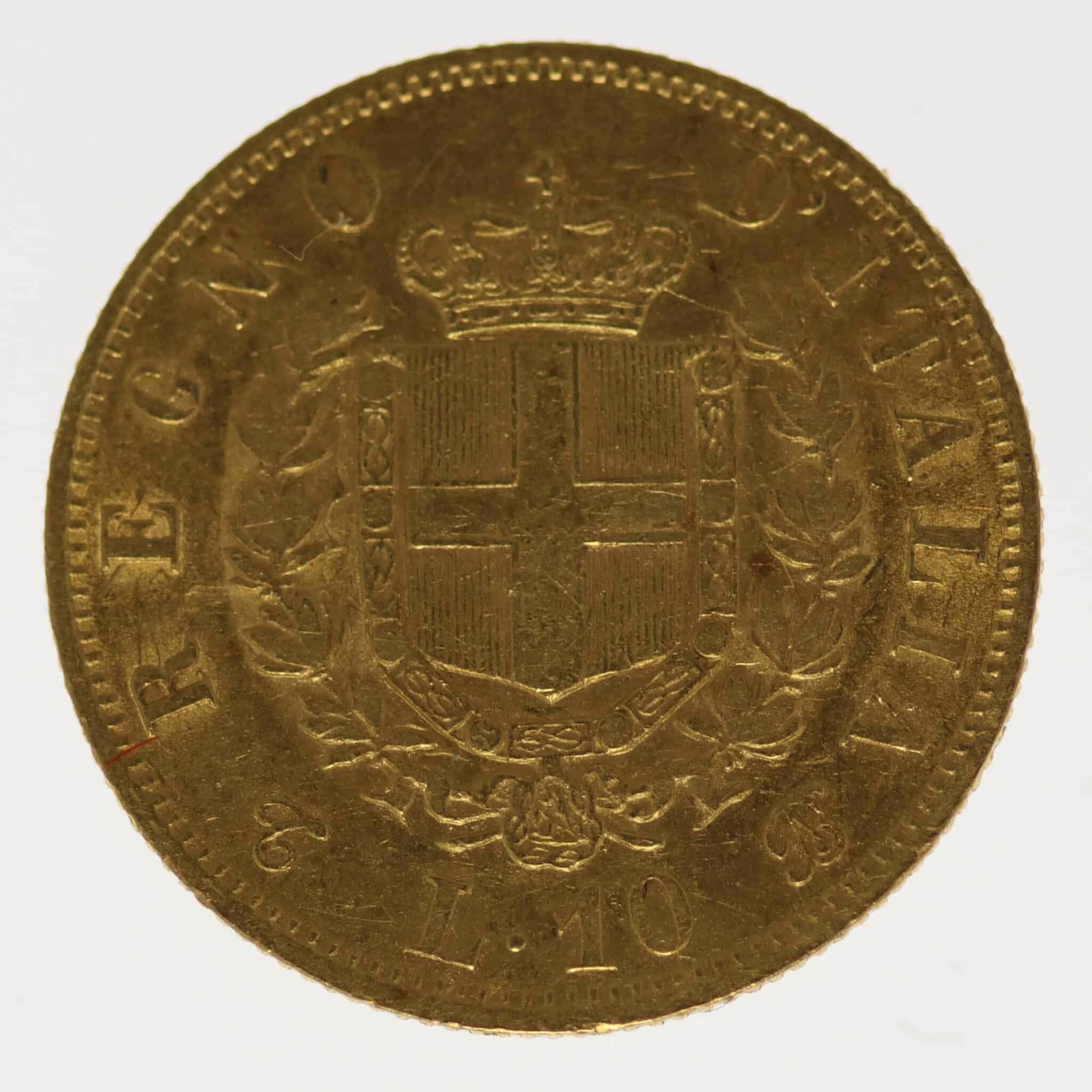 italien - Italien Vittorio Emanuele II. 10 Lire 1863