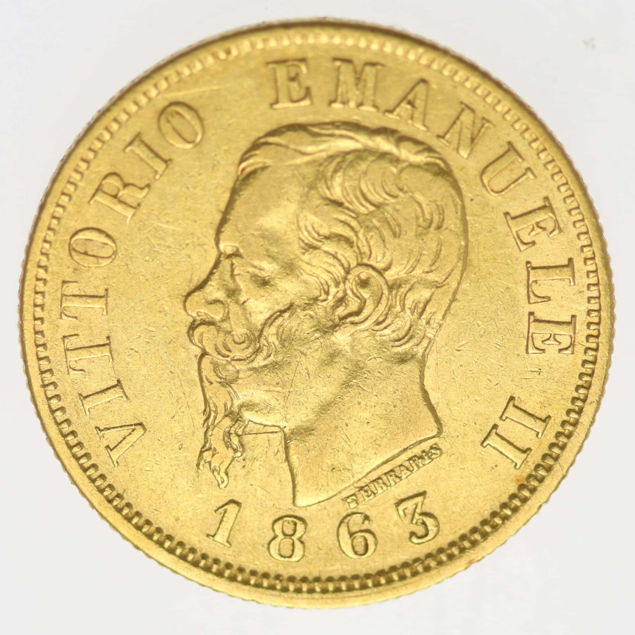 italien - Italien Vittorio Emanuele II. 10 Lire 1863