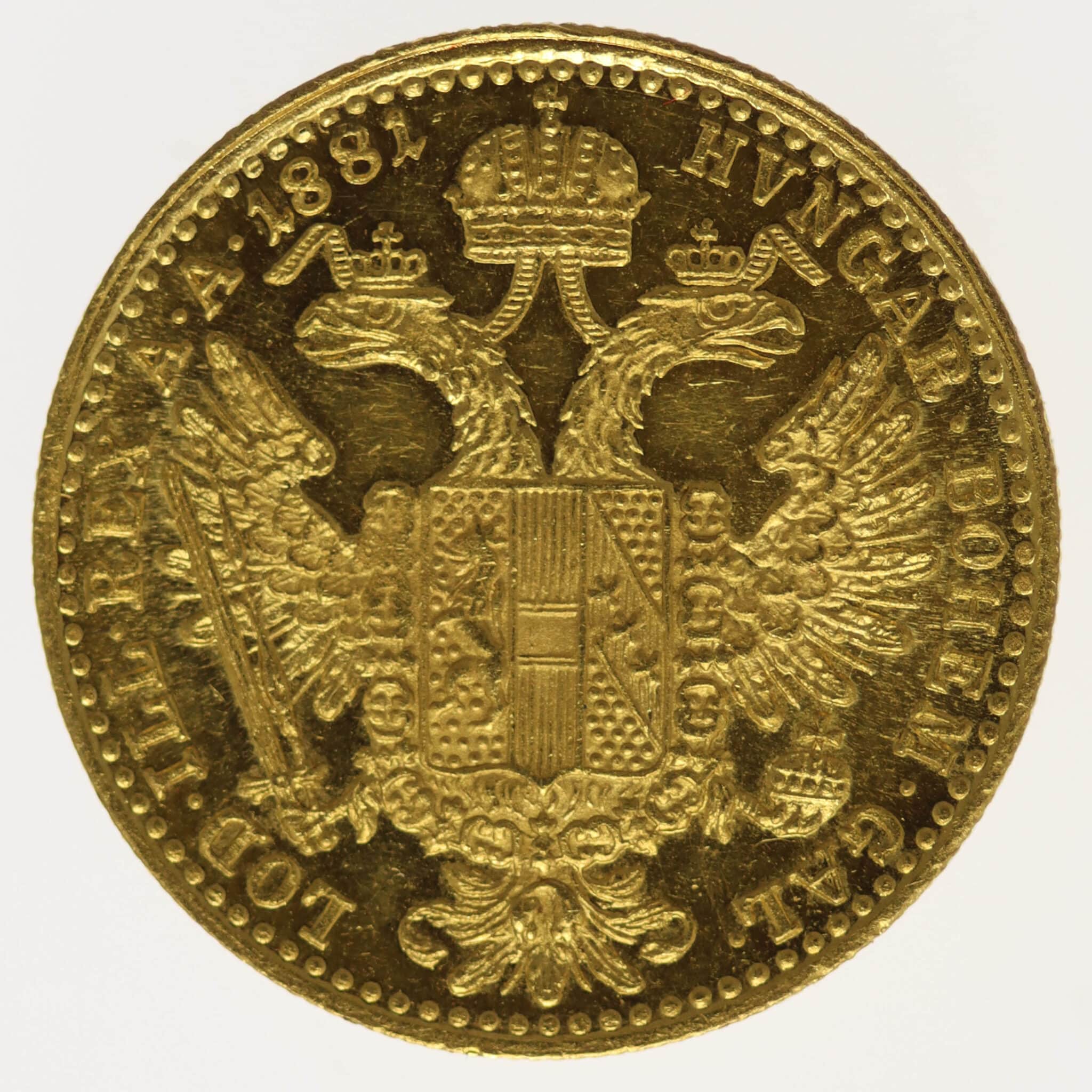 oesterreich - Österreich Kaiserreich Franz Joseph I. Dukat 1881