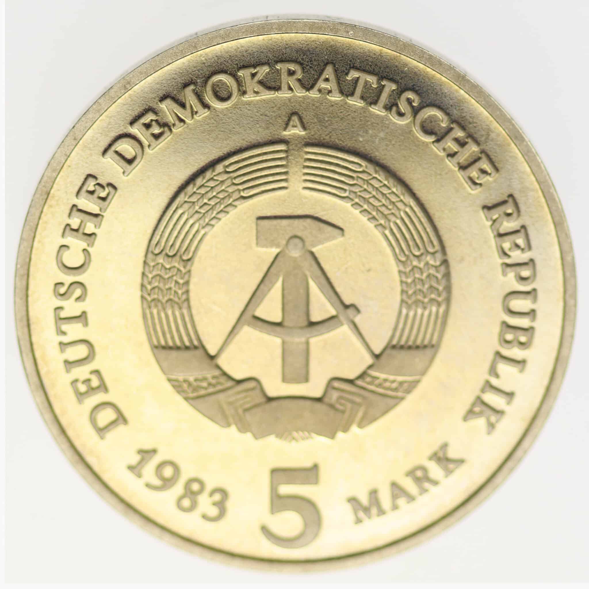 ddr-deutsche-silbermuenzen - DDR 5 Mark 1983 Meißen