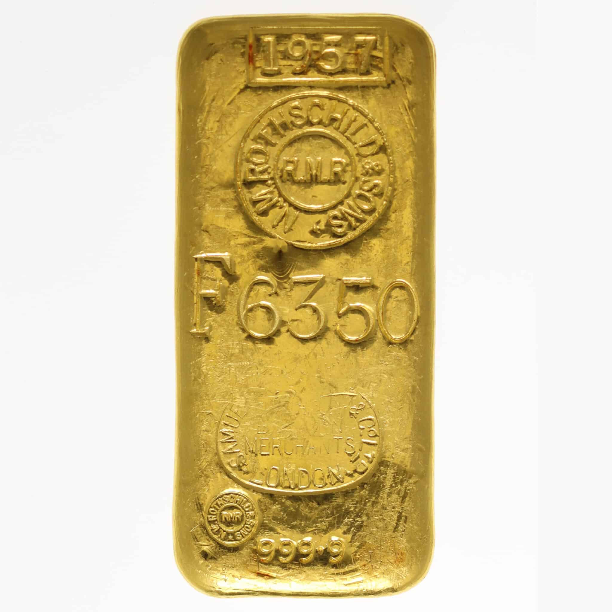 goldbarren - Goldbarren 500 Gramm Großbritannien N.M. Rothschild & Sons