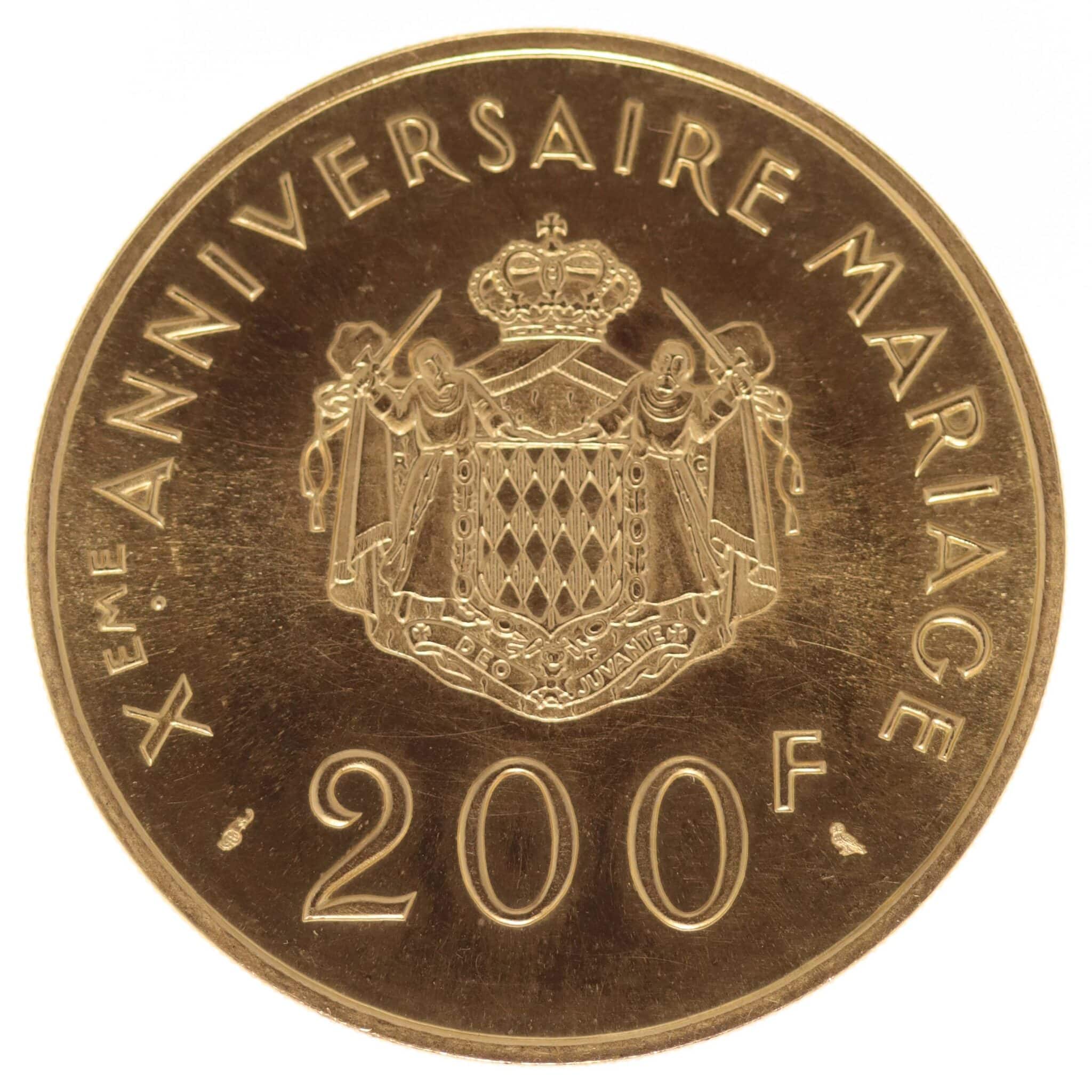 monaco - Monaco Rainer III. 200 Francs 1966