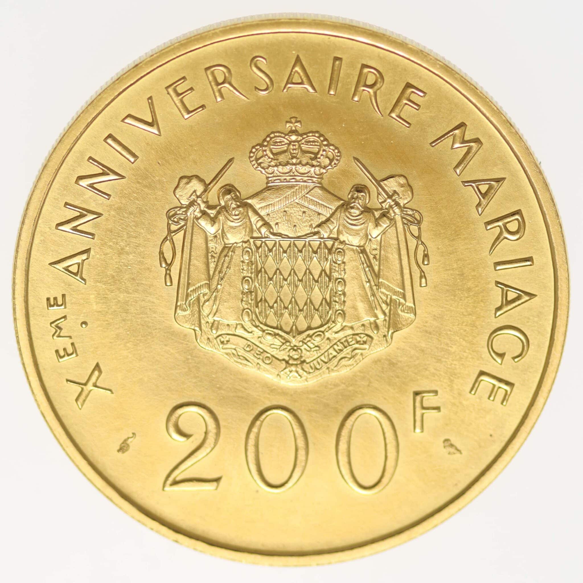 monaco - Monaco Rainer III. 200 Francs 1966