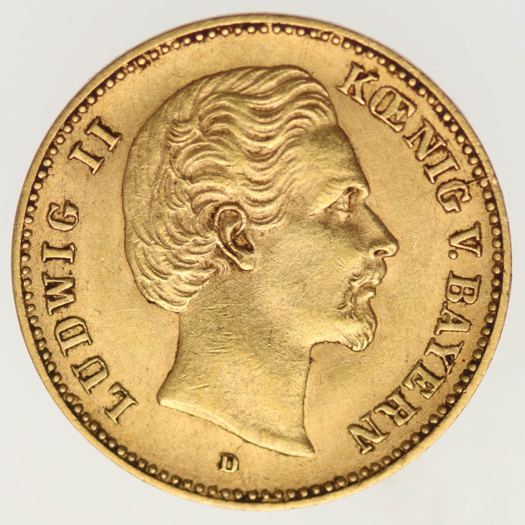deutsches-kaiserreich-ab-1871 - Bayern Ludwig II. 5 Mark 1877