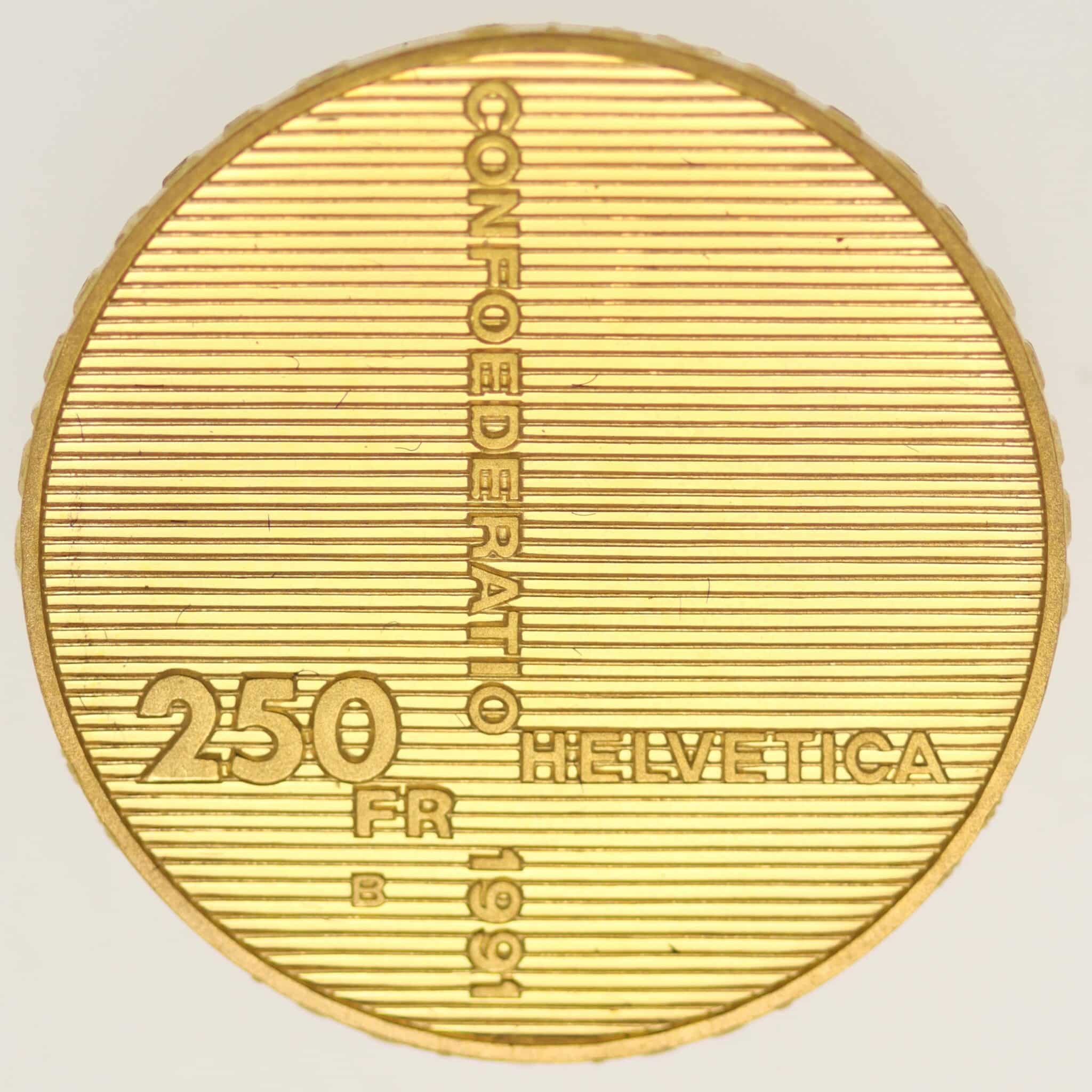 schweiz - Schweiz 250 Franken 1991 B