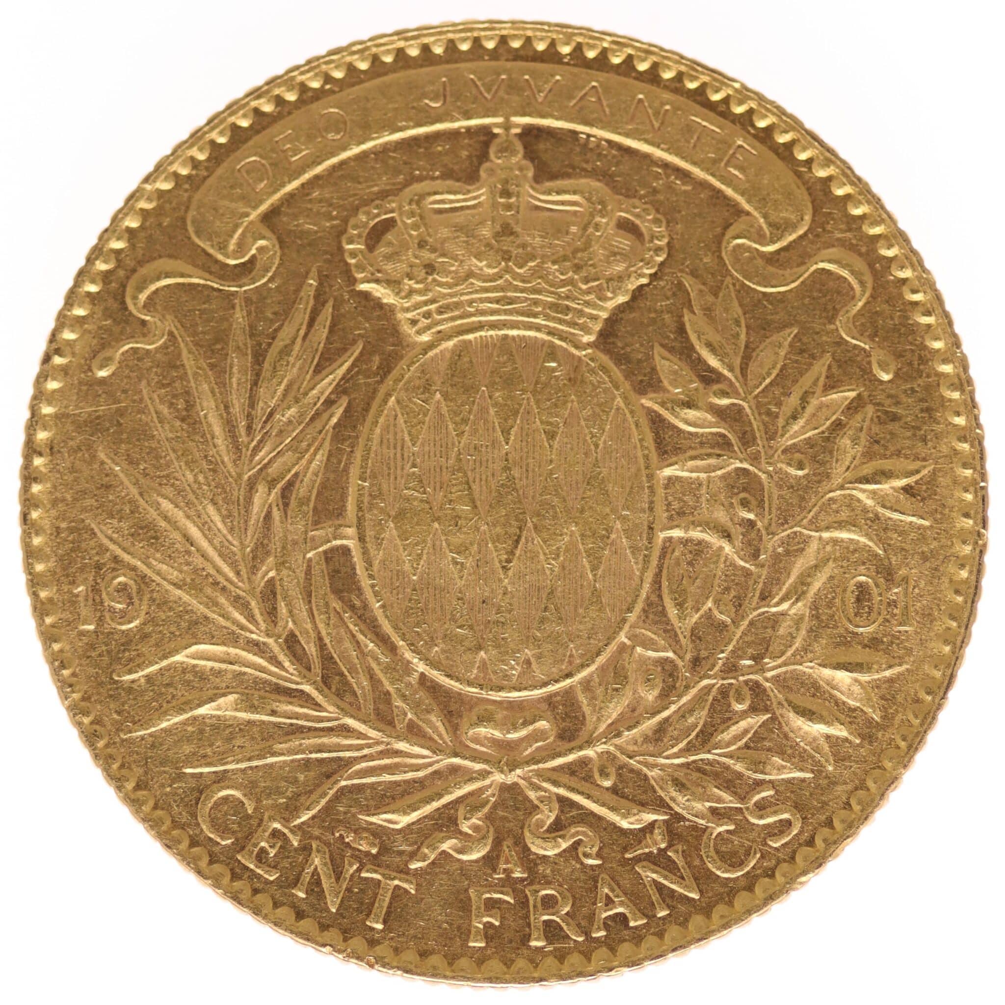 monaco - Monaco Albert I. 100 Francs 1901
