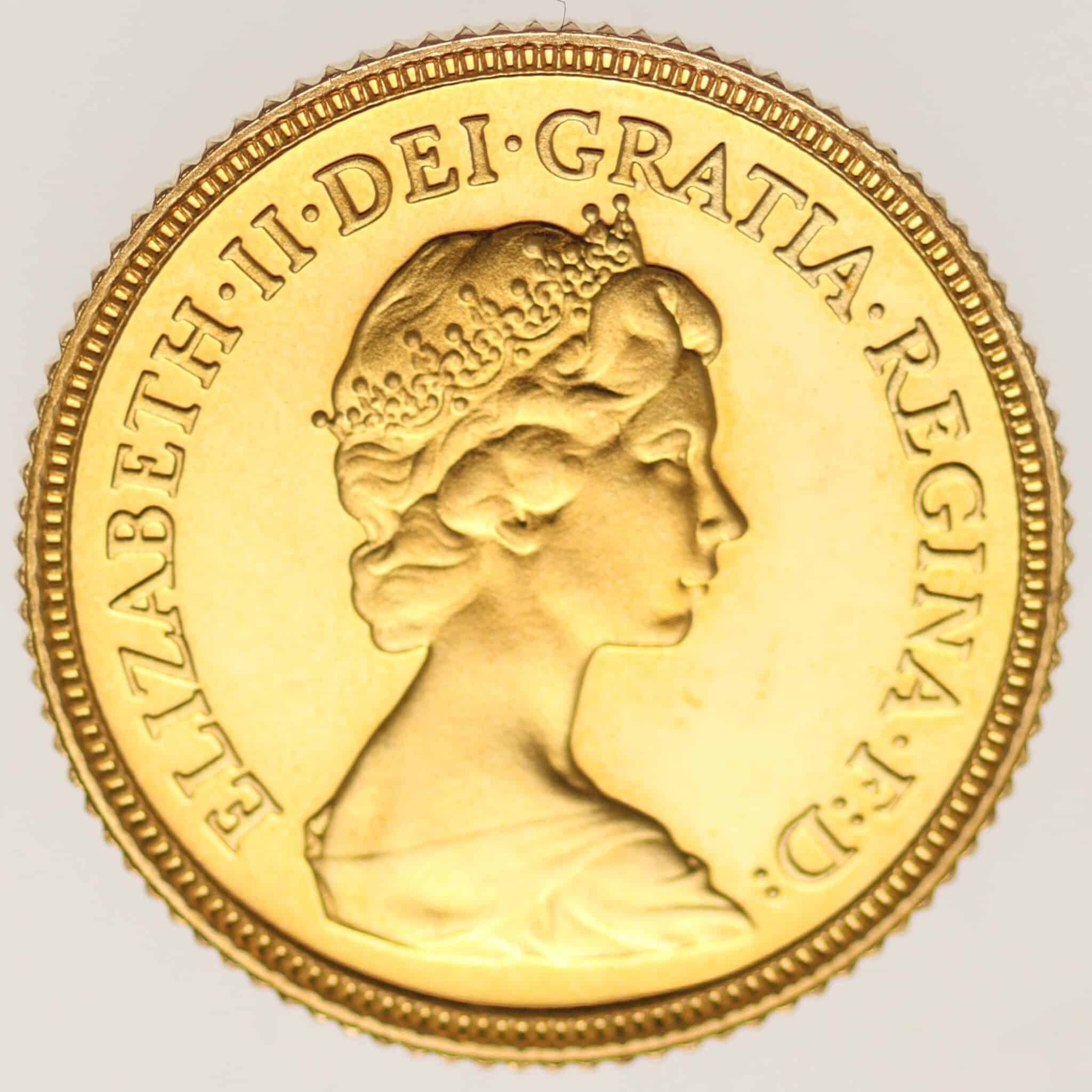 grossbritannien - Großbritannien Elisabeth II. 1/2 Sovereign 1980