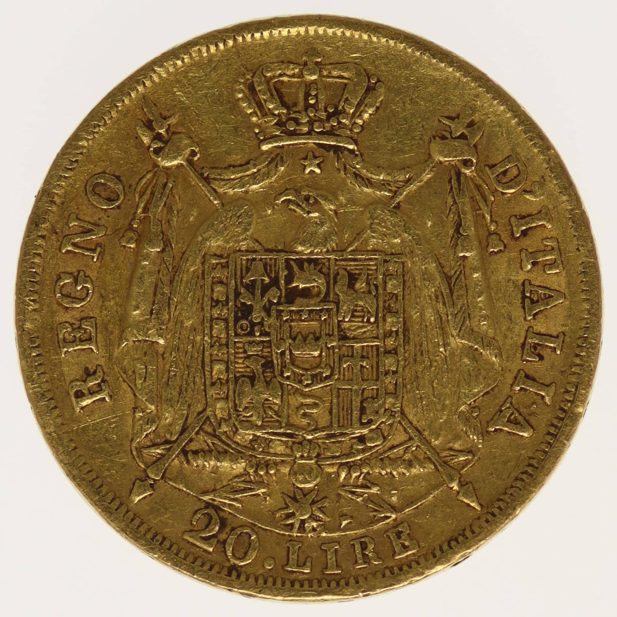 italien - Italien Napoleon I. 20 Lire 1814 M