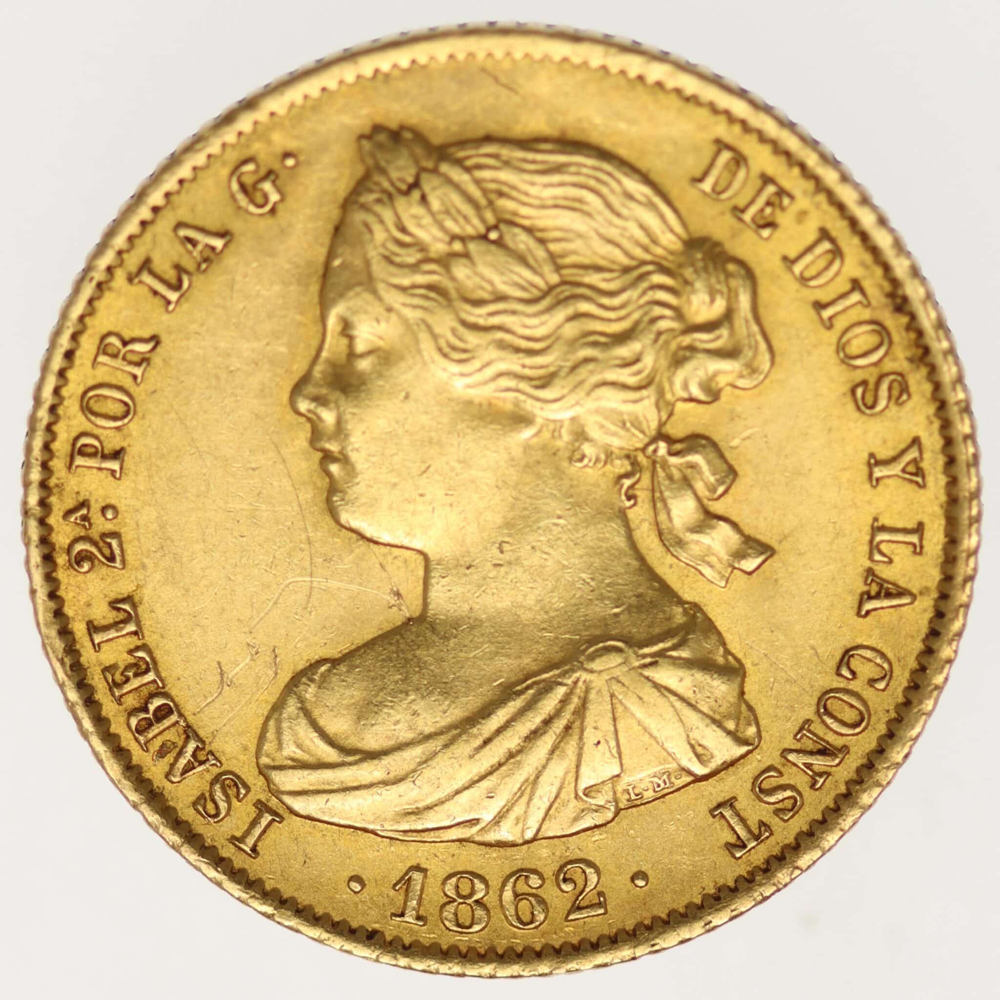 spanien - Spanien Isabella II. 100 Reales 1862