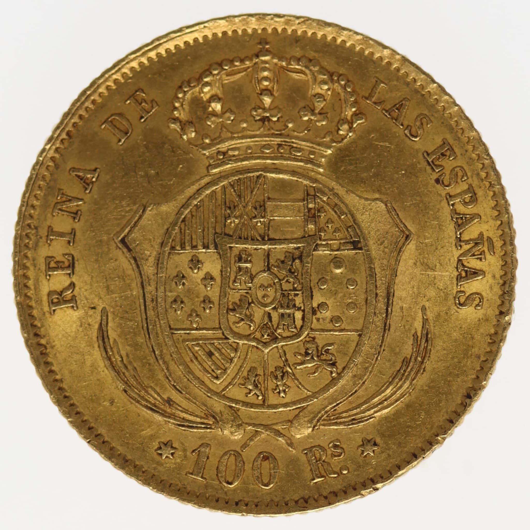 spanien - Spanien Isabella II. 100 Reales 1862