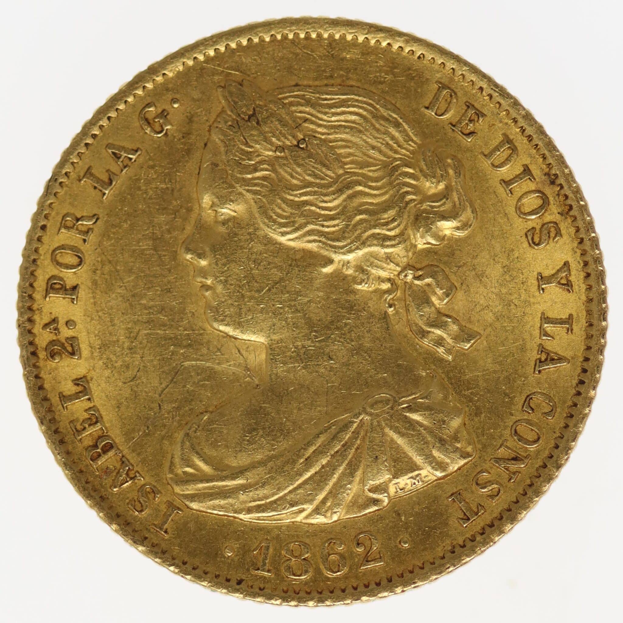 spanien - Spanien Isabella II. 100 Reales 1862