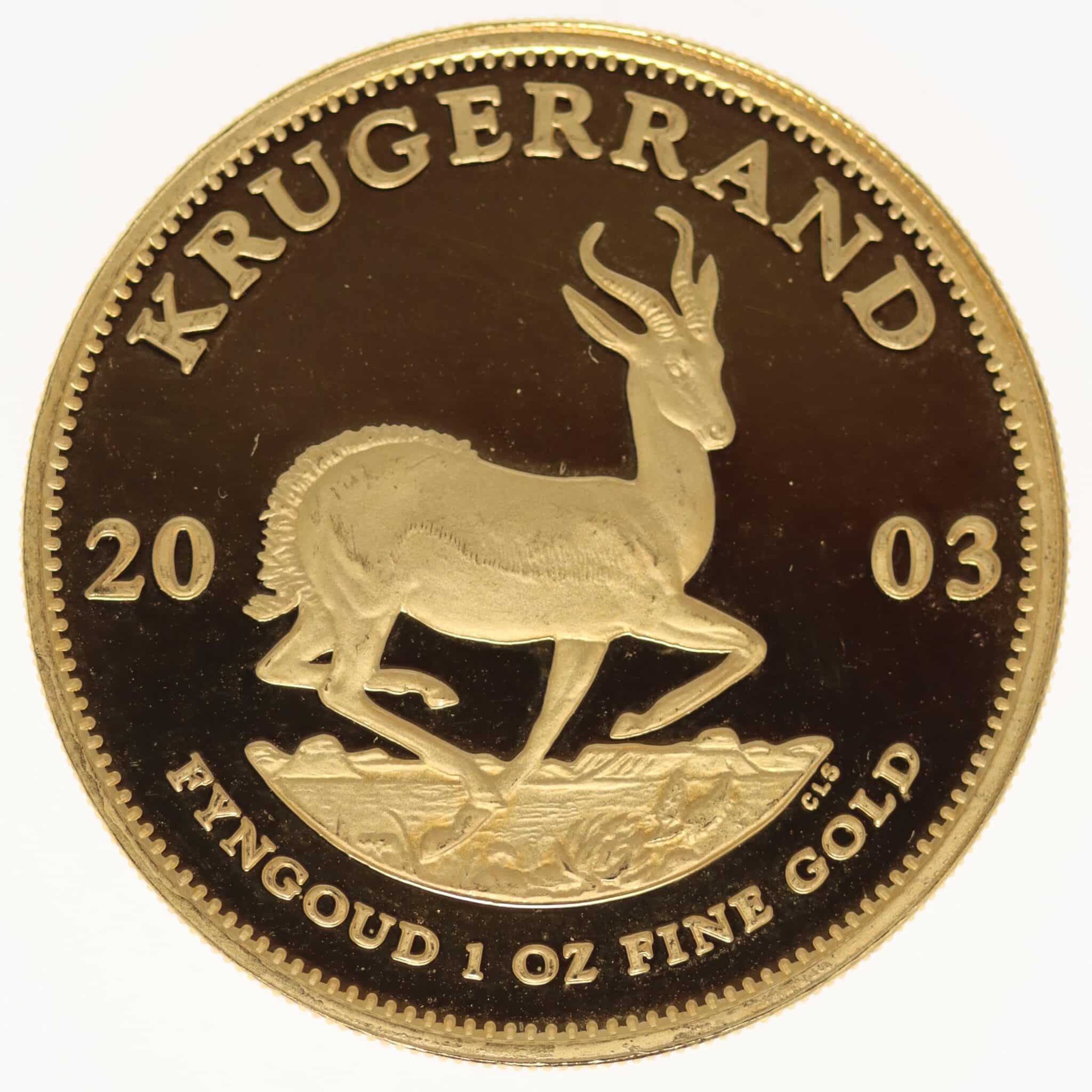suedafrika - Südafrika Krügerrand 1 Unze 2003 proof