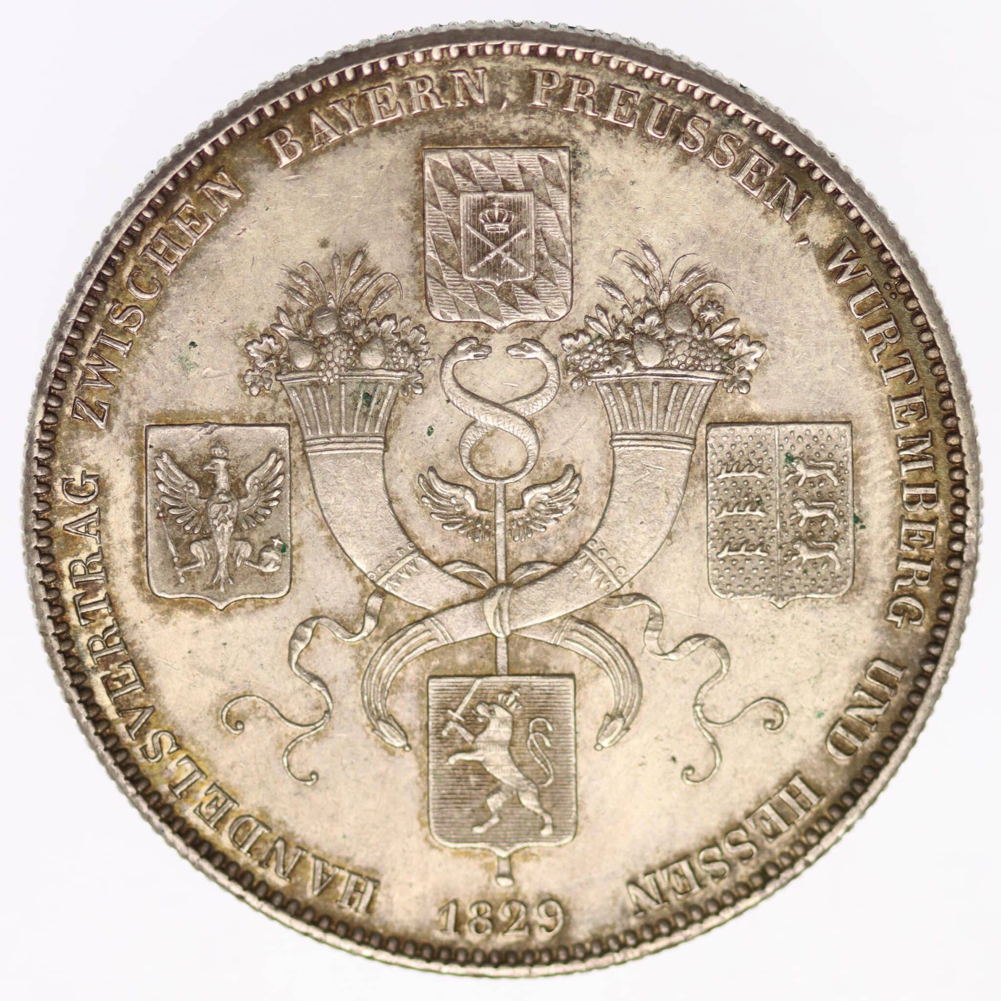 altdeutschland-deutsche-silbermuenzen - Bayern Ludwig I. Taler 1829