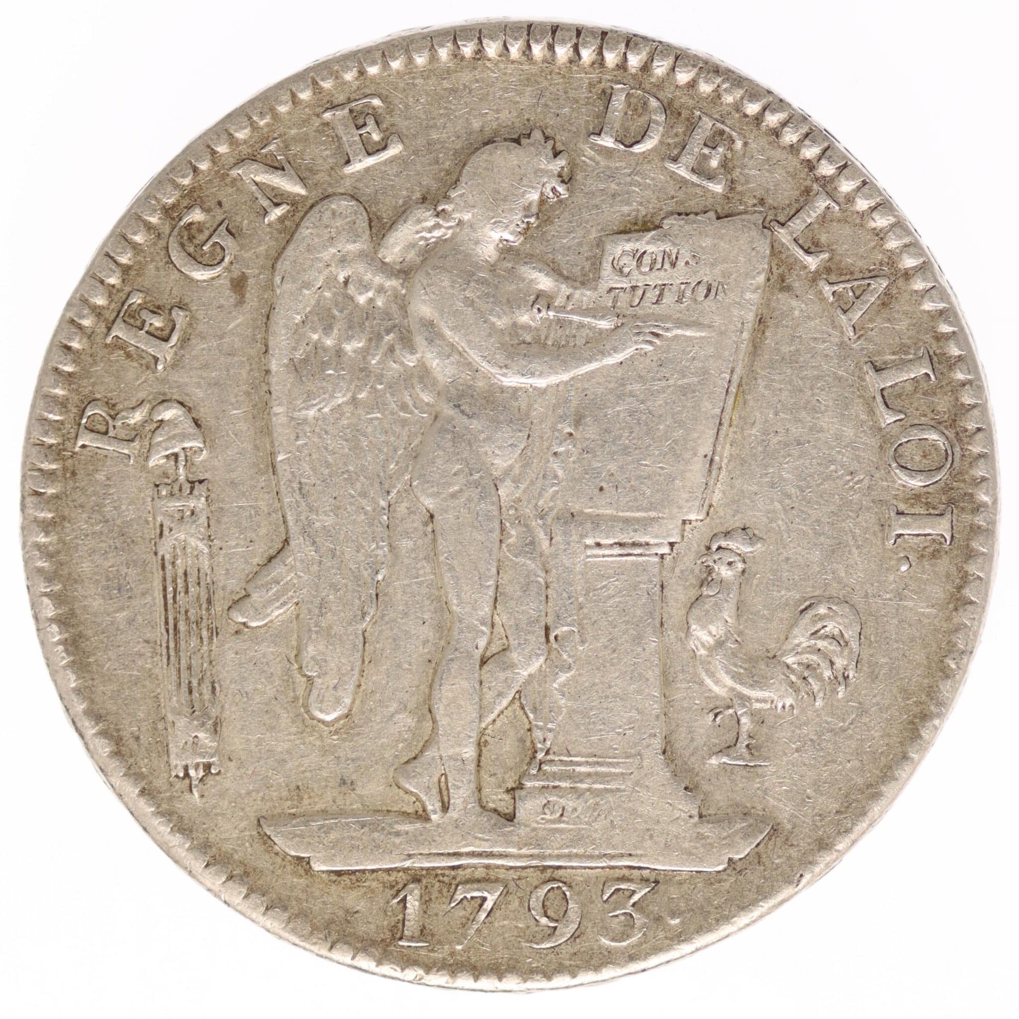frankreich-silbermuenzen-uebriges-europa - Frankreich 6 Livres 1793 A