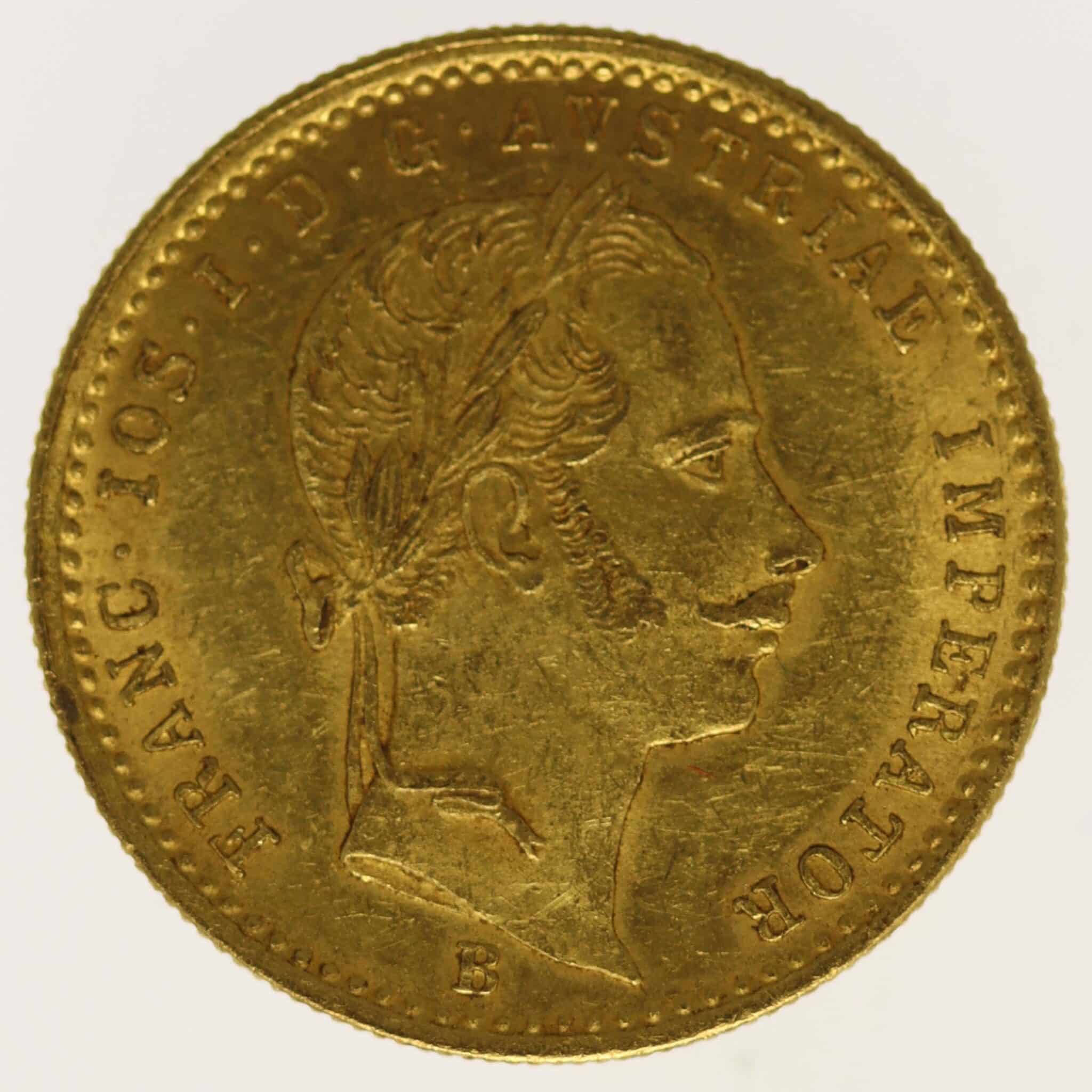 oesterreich - Österreich Kaiserreich Franz Joseph I. Dukat 1865 B