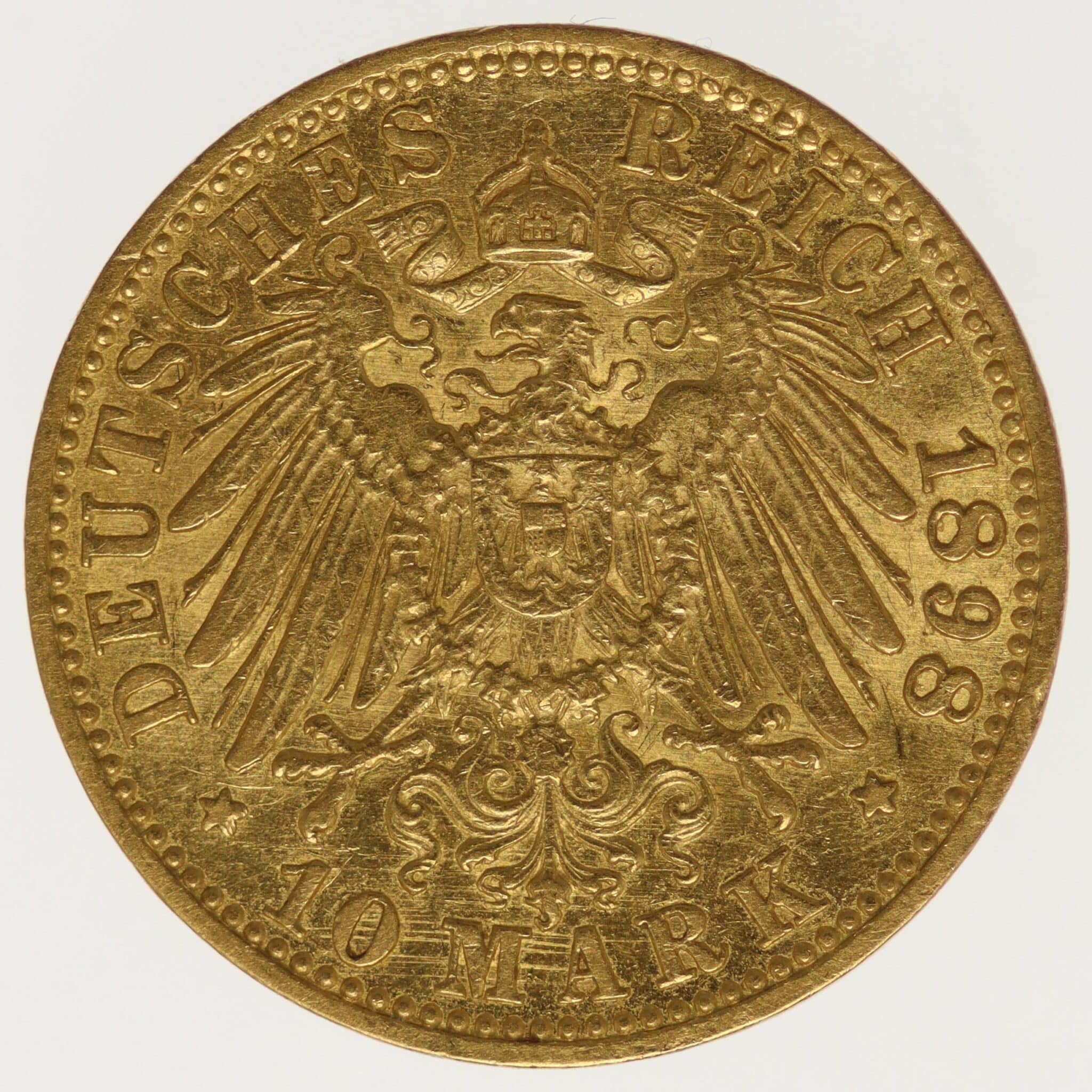 deutsches-kaiserreich-ab-1871 - Hessen Ernst Ludwig 10 Mark 1898