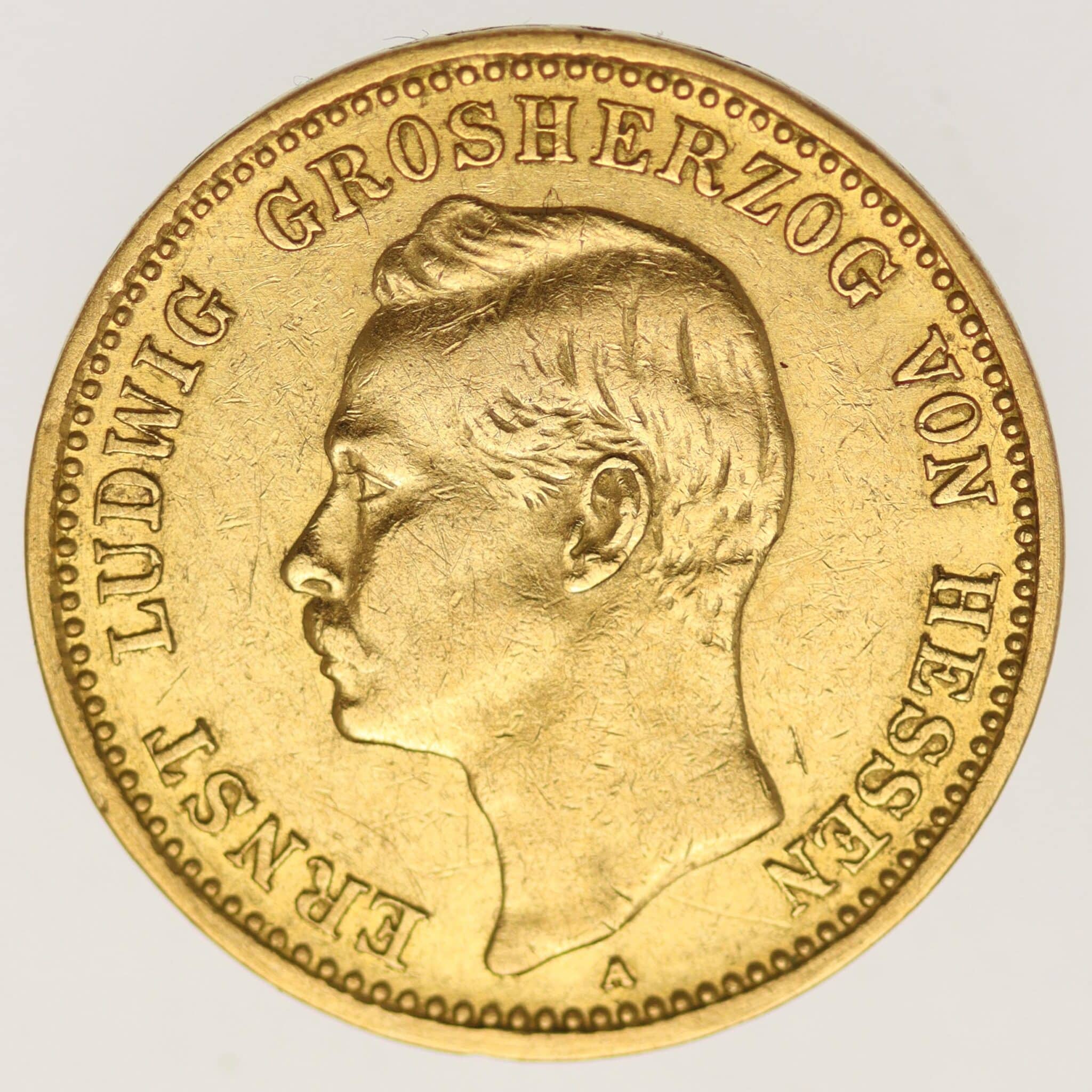 deutsches-kaiserreich-ab-1871 - Hessen Ernst Ludwig 10 Mark 1898