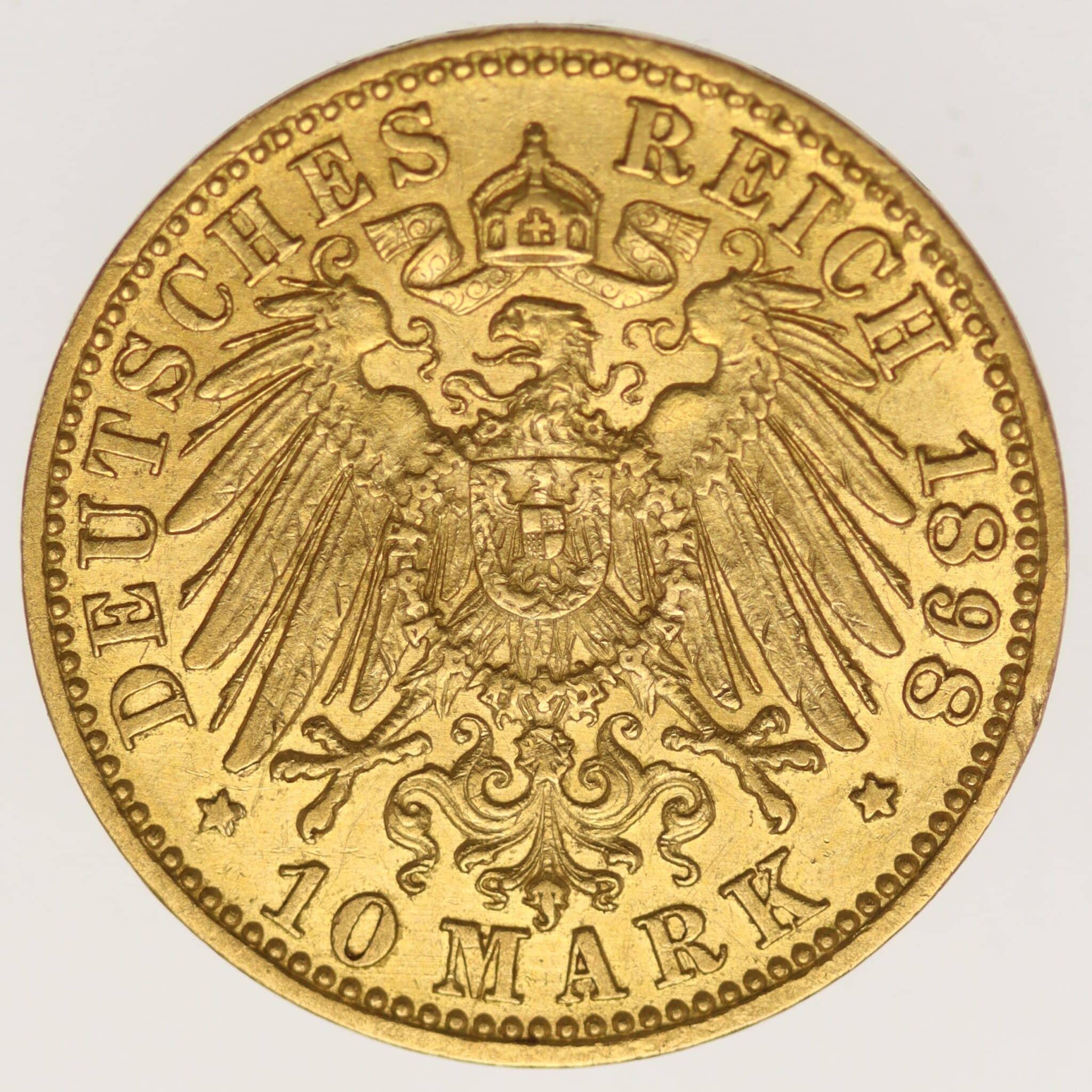 deutsches-kaiserreich-ab-1871 - Hessen Ernst Ludwig 10 Mark 1898