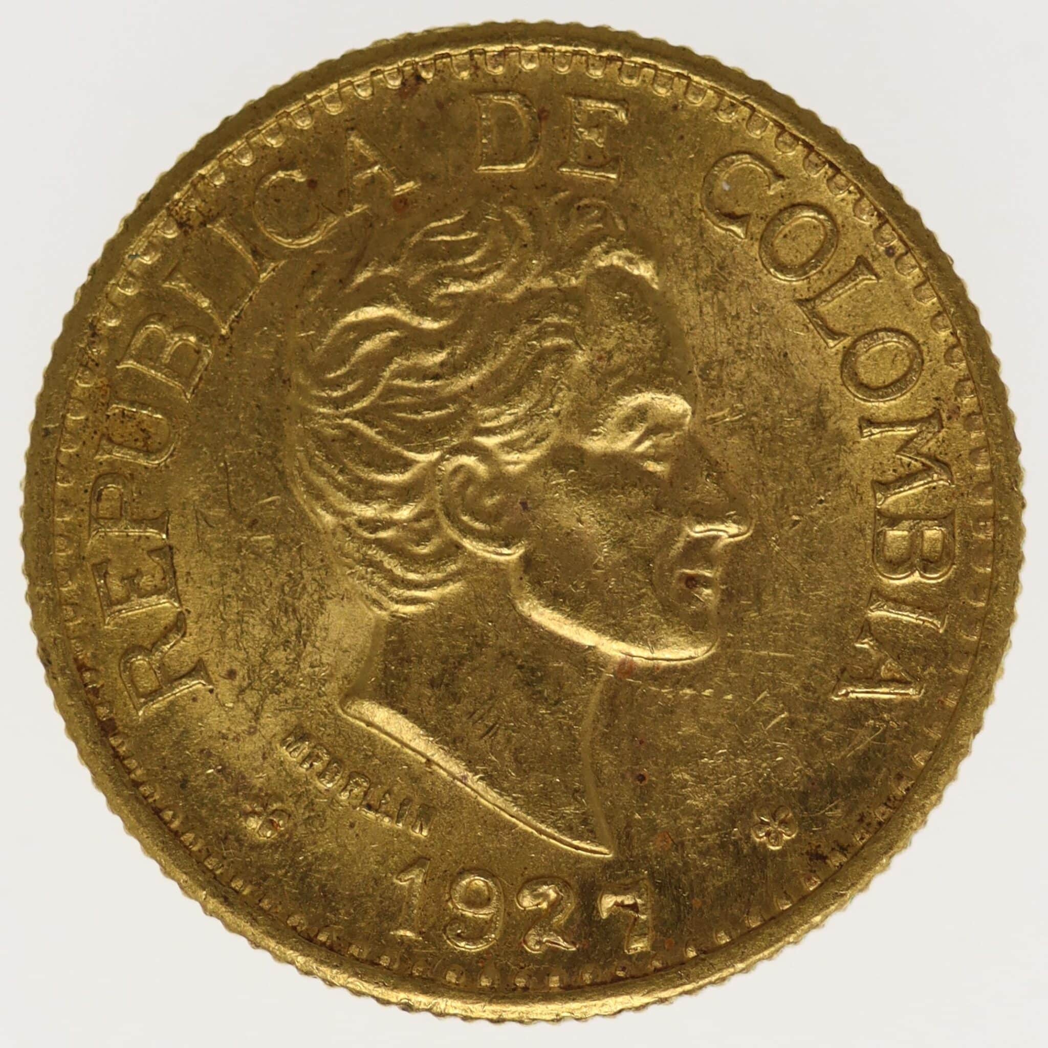 kolumbien - Kolumbien 5 Pesos 1927