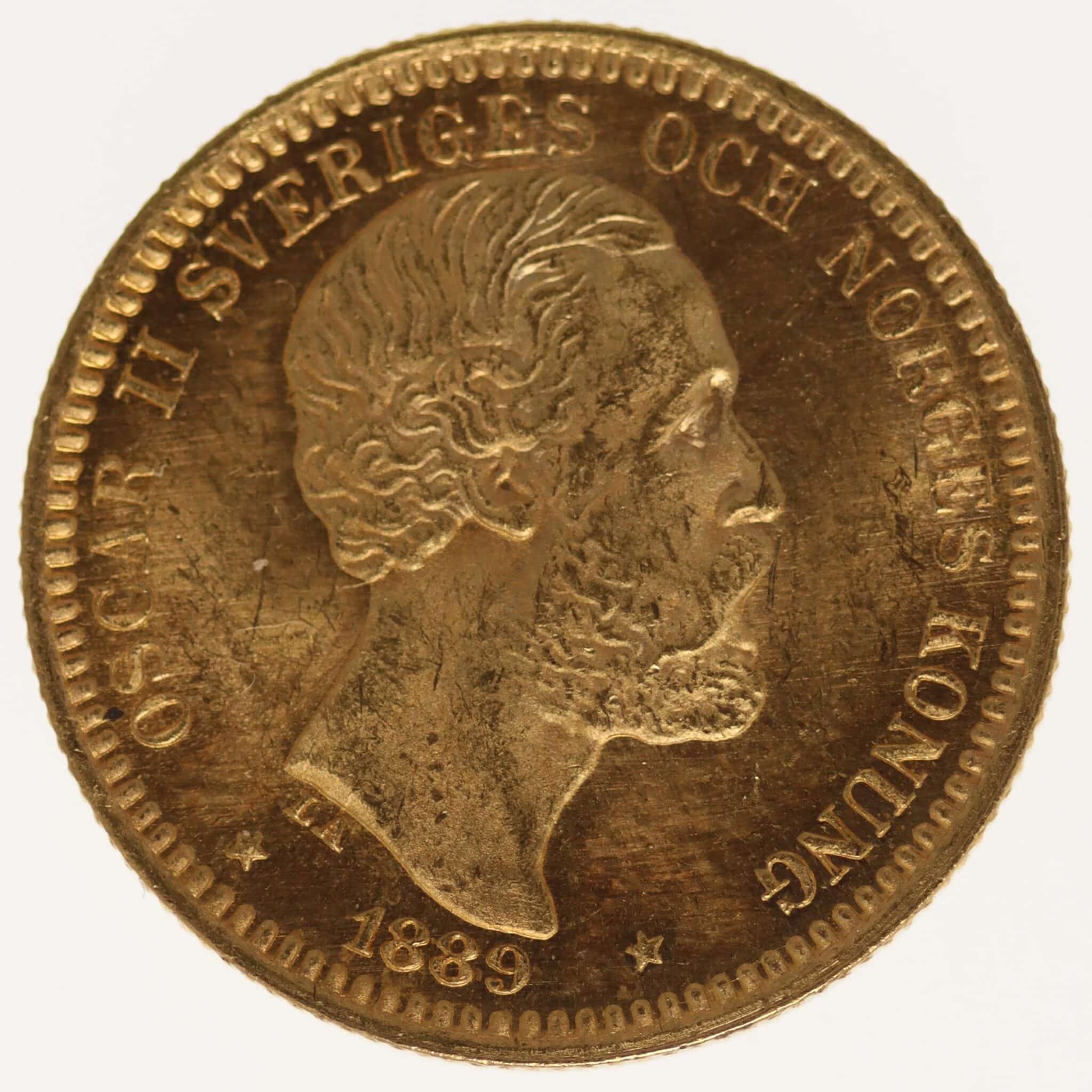 schweden - Schweden Oskar II. 20 Kronen 1889 E.B.