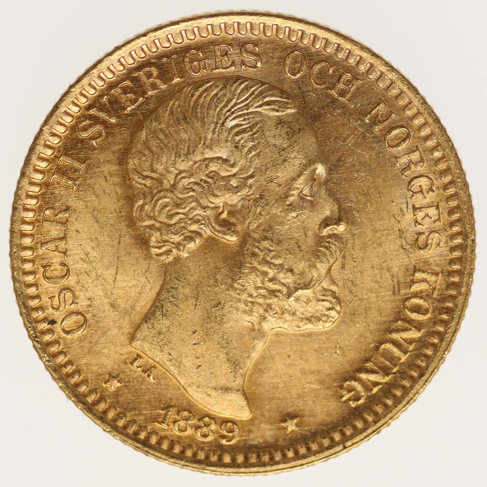 schweden - Schweden Oskar II. 20 Kronen 1889 E.B.