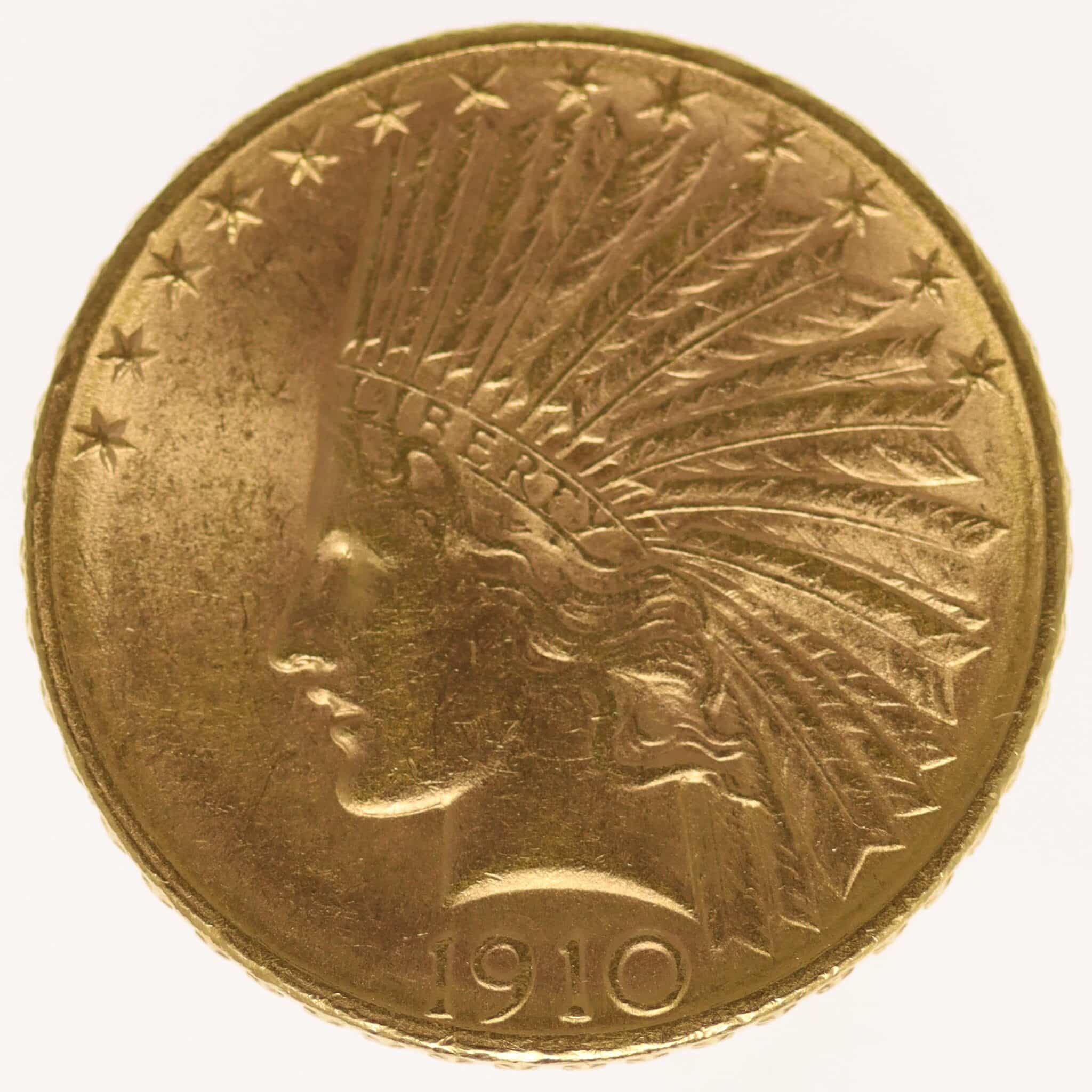 usa - USA 10 Dollars 1910 D Indianer