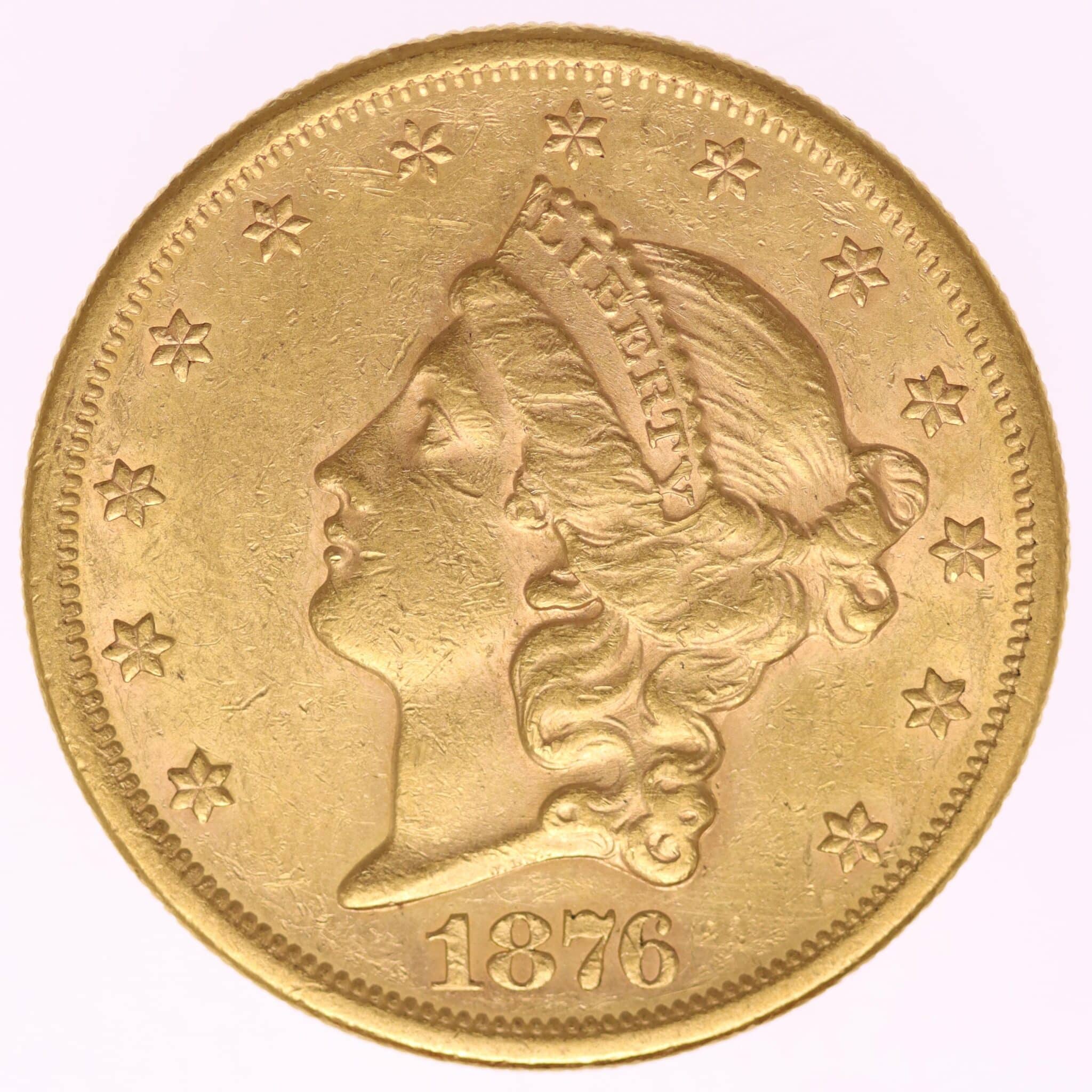 usa - USA 20 Dollars 1876 S Liberty / Kopf