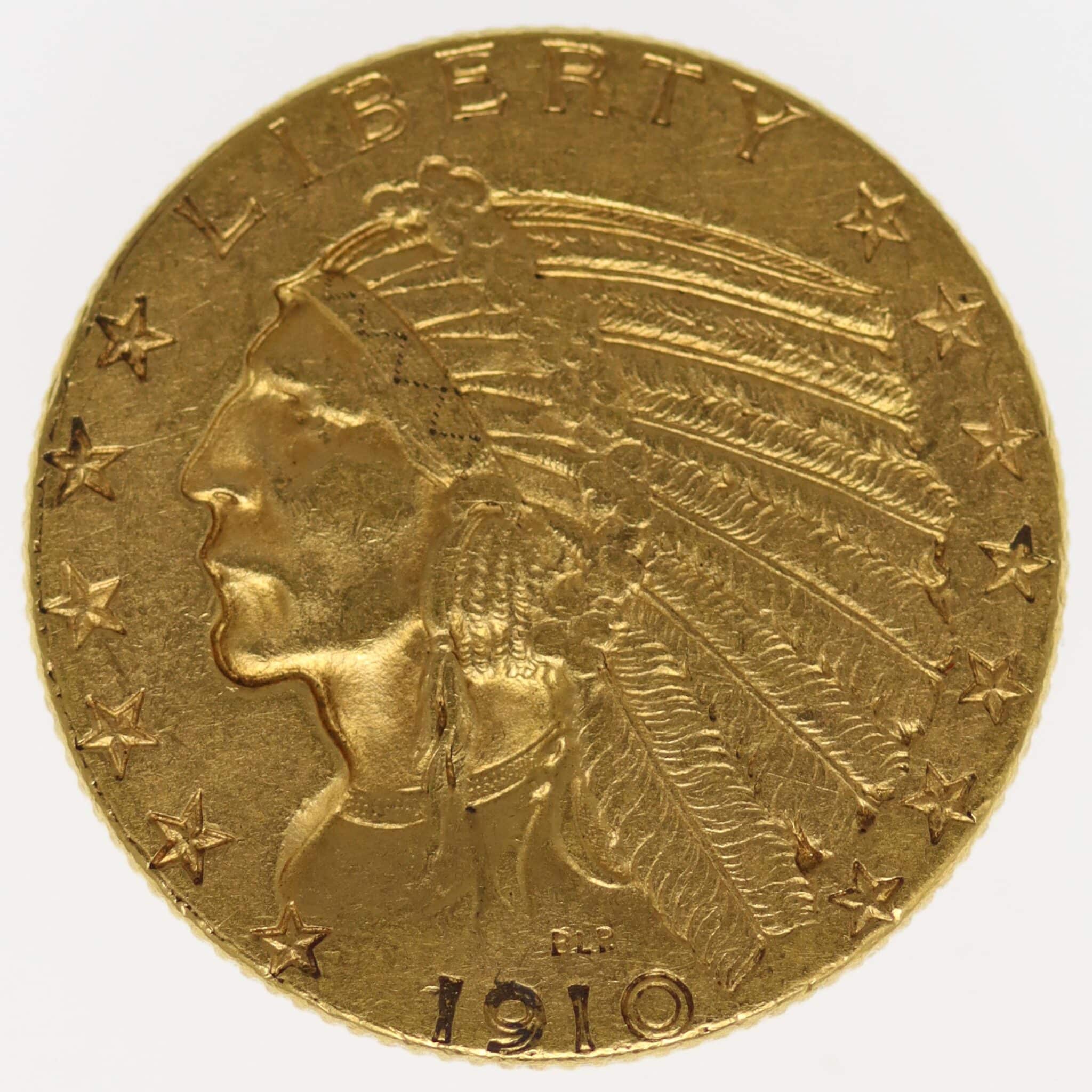 usa - USA 5 Dollars 1910 Indianer
