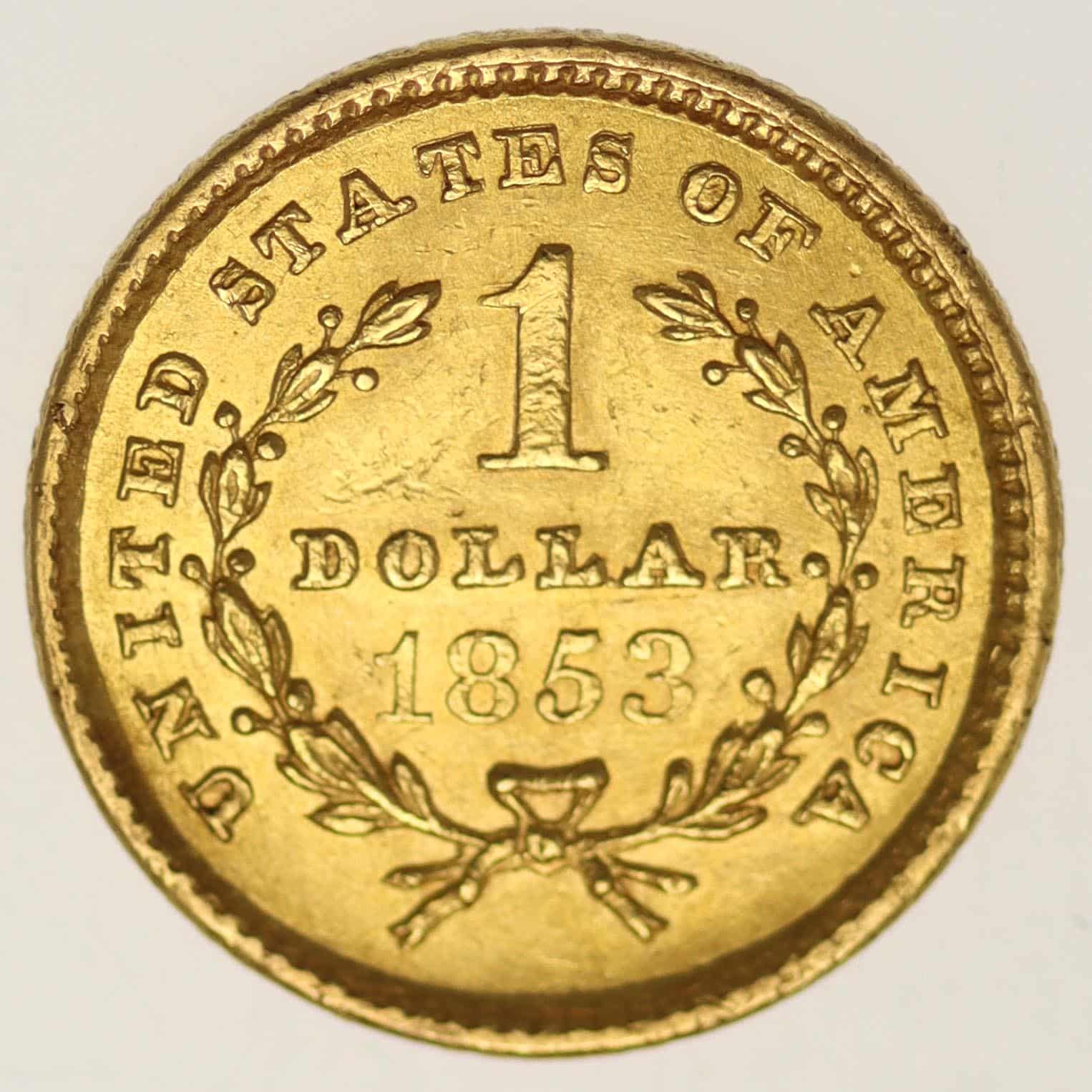 usa - USA 1 Dollar 1853 Liberty / Kopf