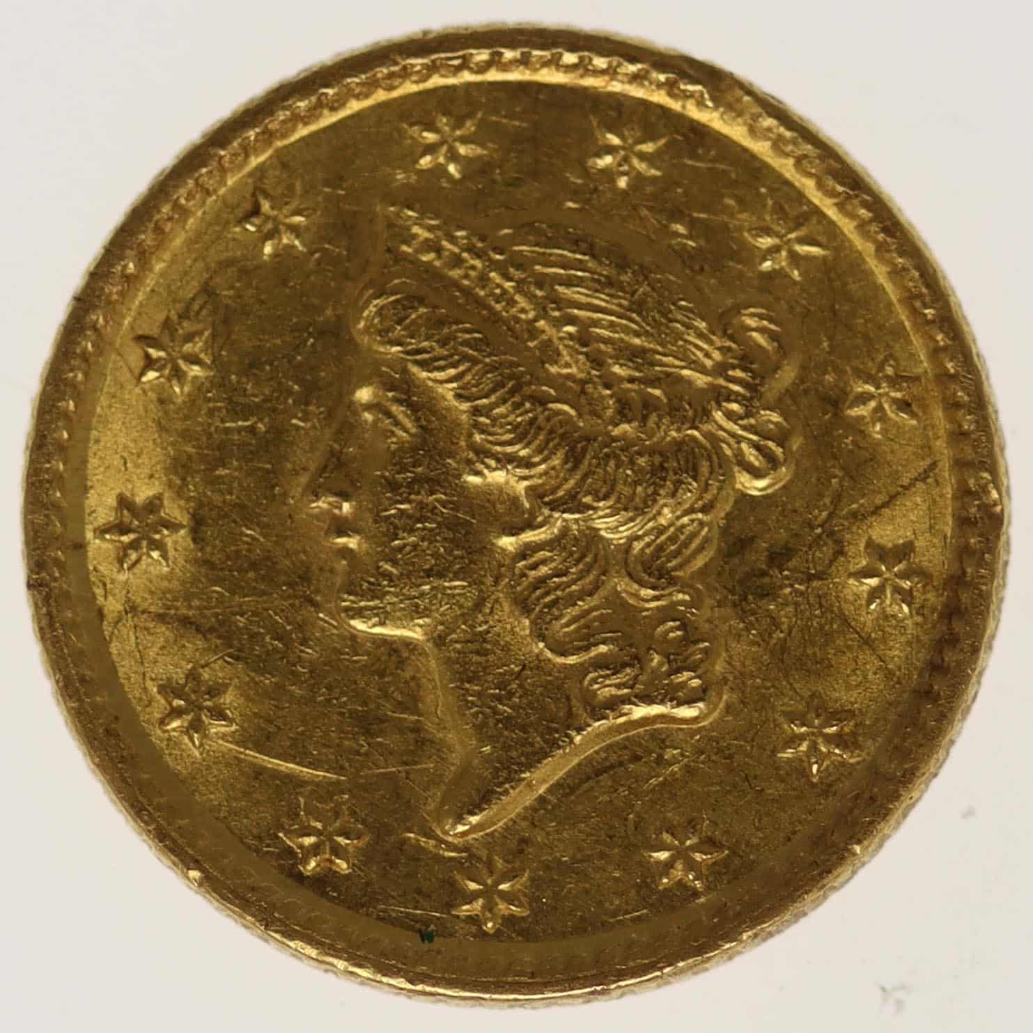usa - USA 1 Dollar 1853 Liberty / Kopf