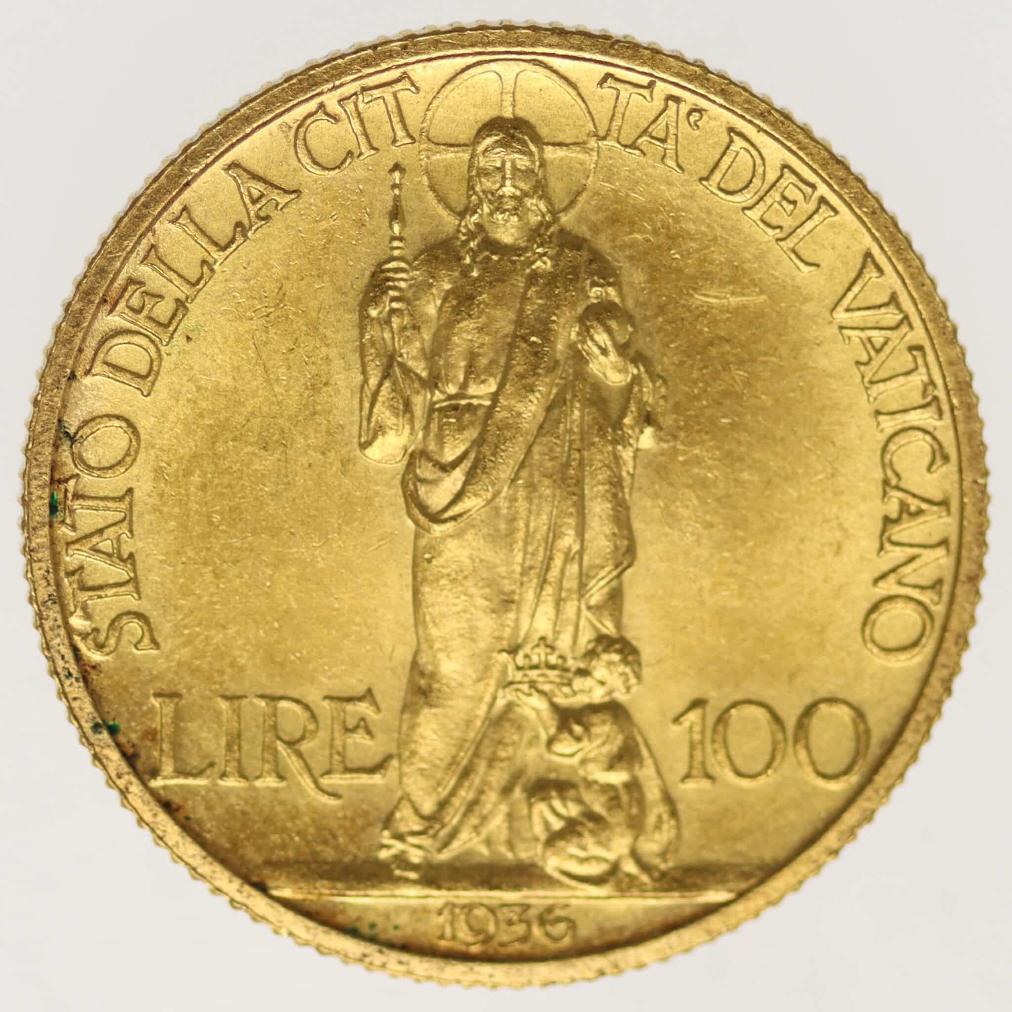 vatikan - Vatikan Pius XI. 100 Lire 1936