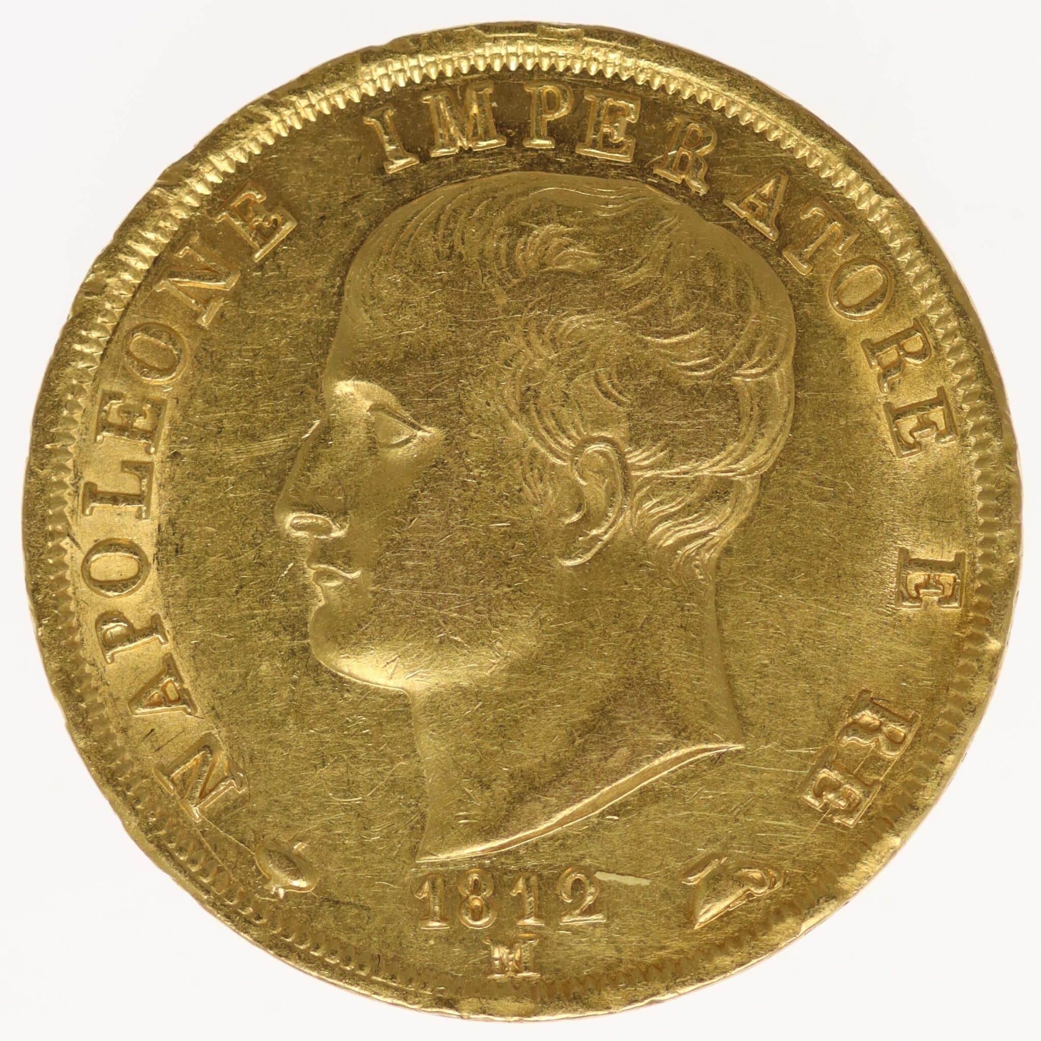 italien - Italien Napoleon I. 40 Lire 1812 M