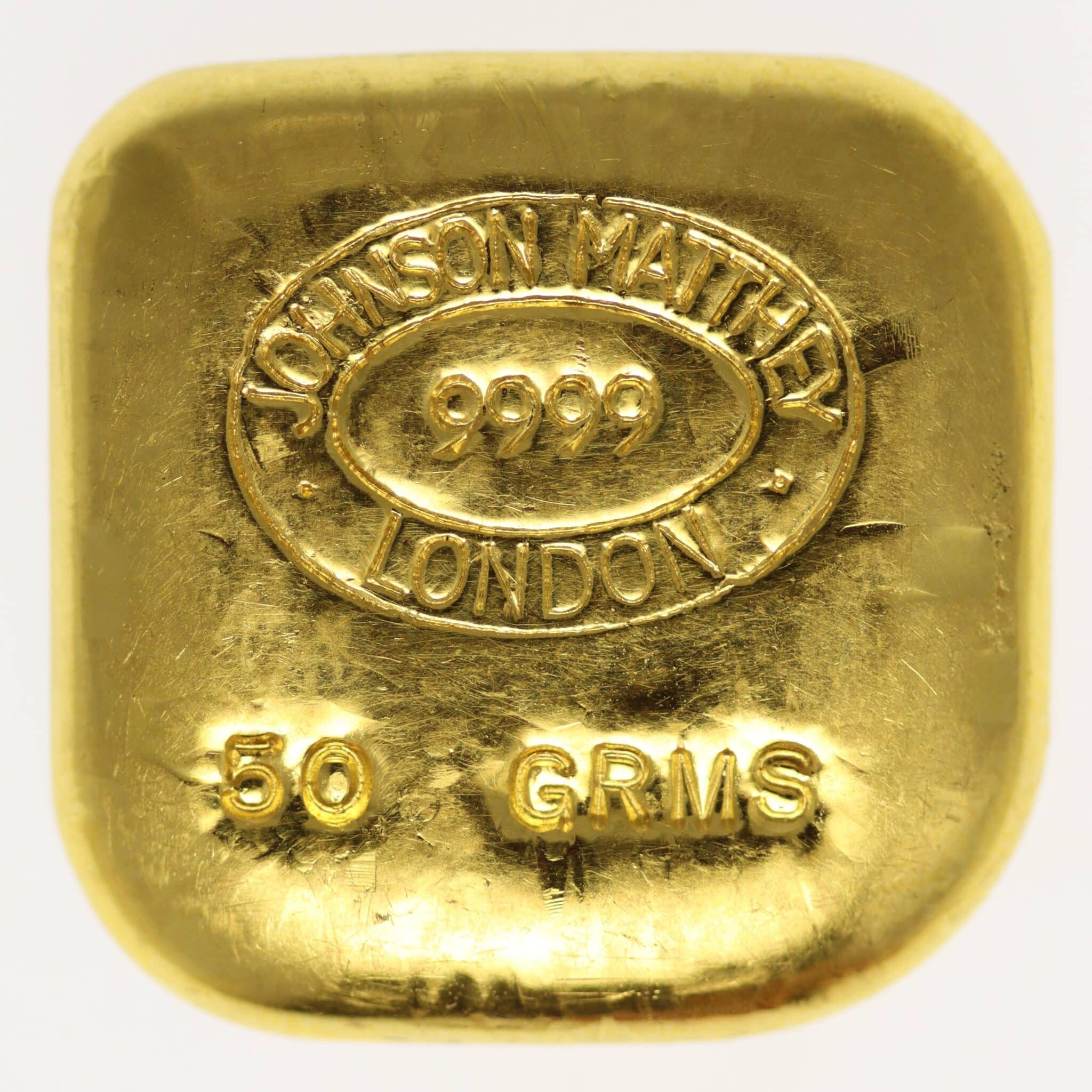 goldbarren - Goldbarren 50 Gramm Johnson Matthey