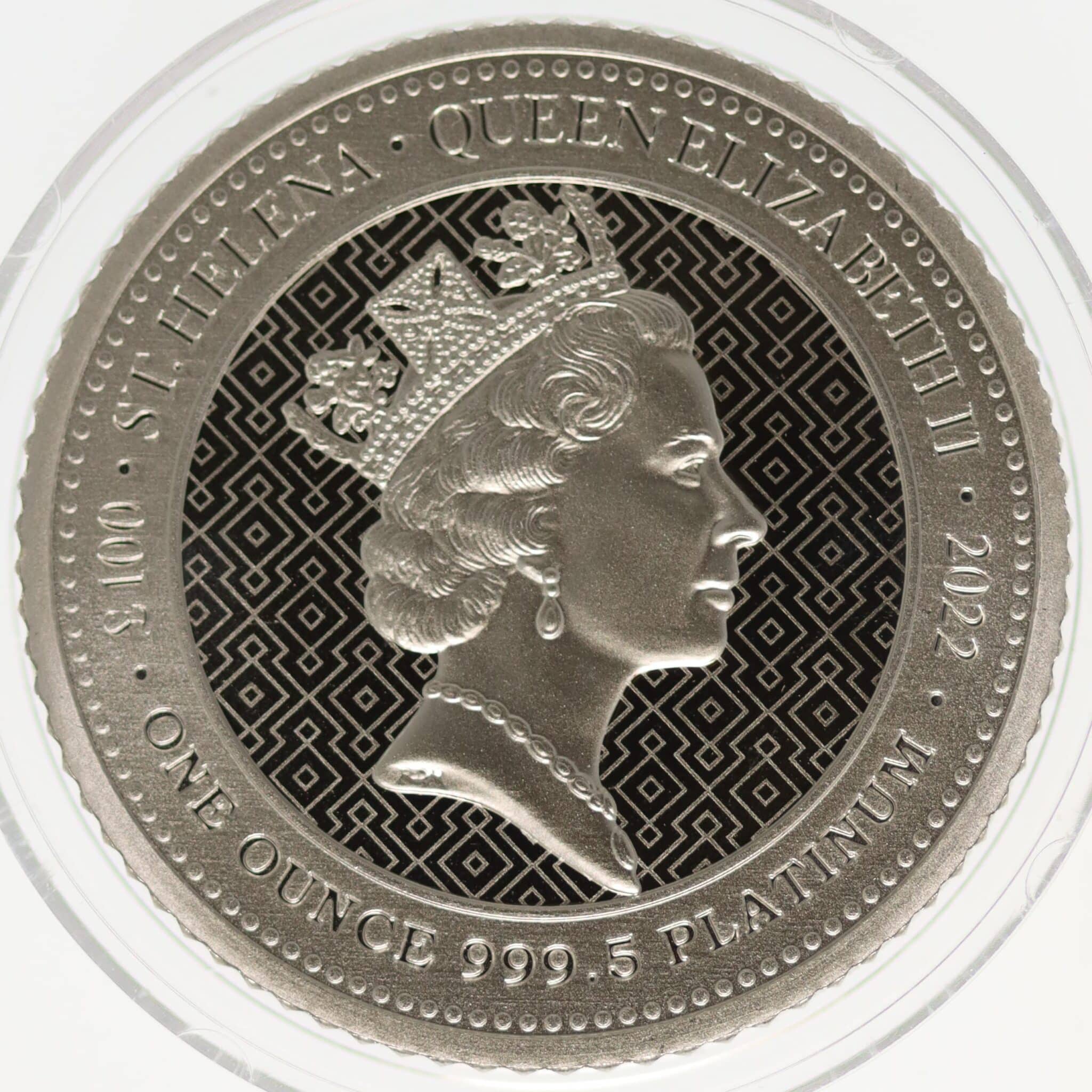platin - St. Helena Elisabeth II. 100 Pounds 2022 1 OZ Platin
