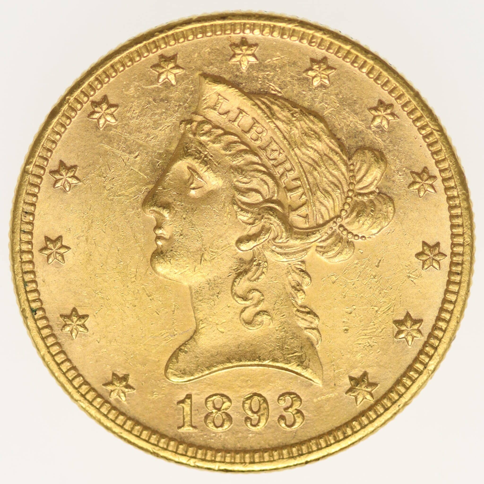 usa - USA 10 Dollars 1893 Liberty / Kopf