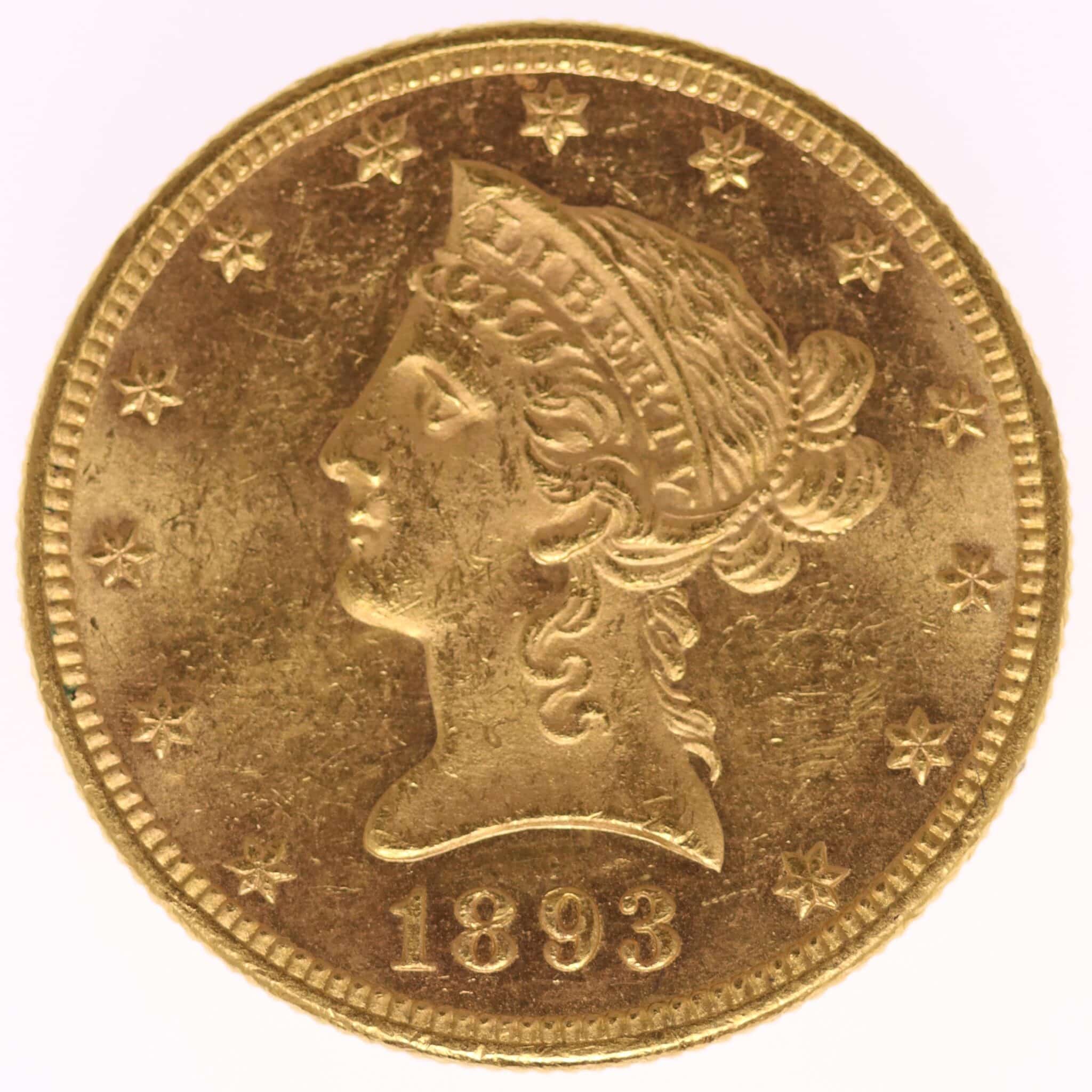 usa - USA 10 Dollars 1893 Liberty / Kopf