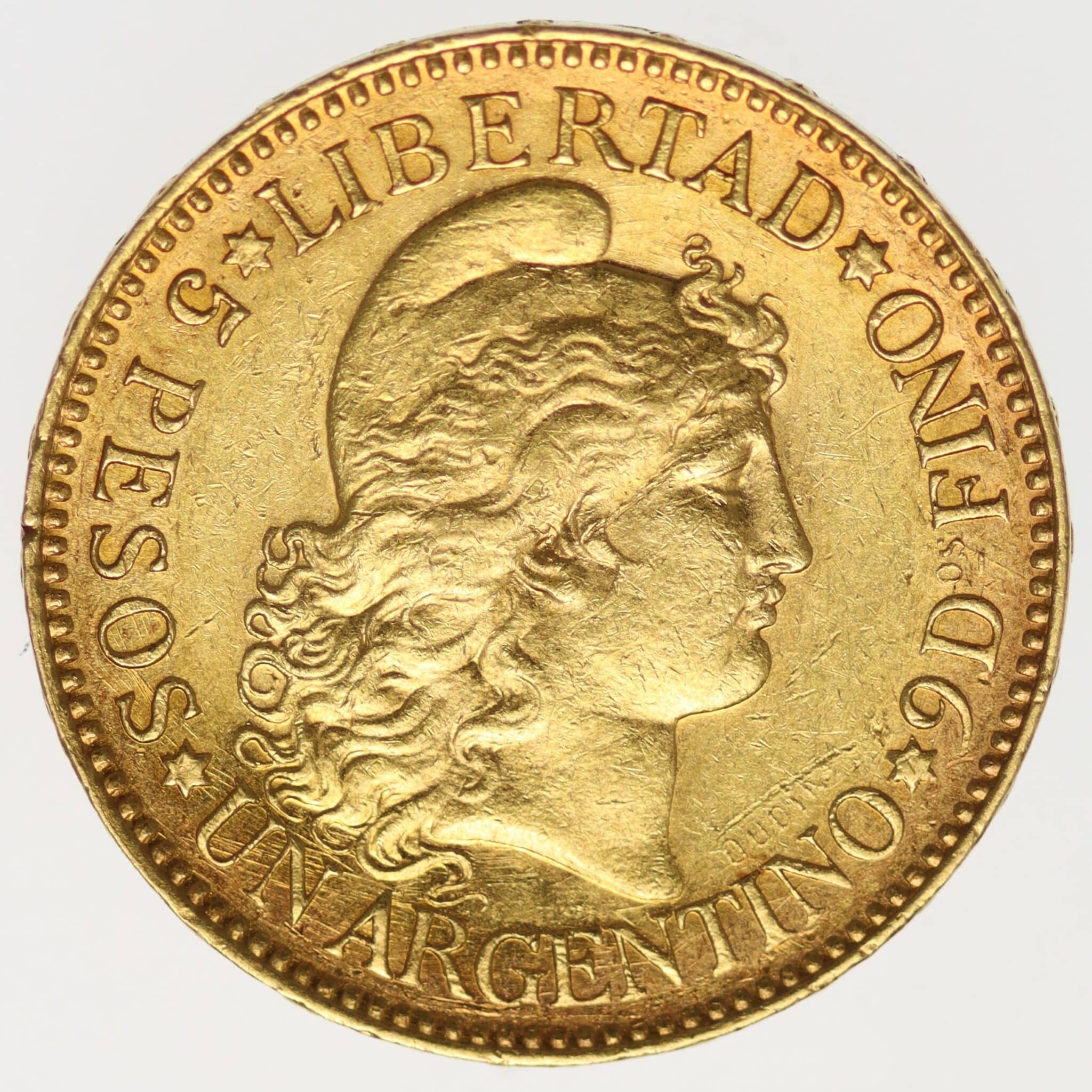 argentinien - Argentinien 5 Pesos / Argentino 1888